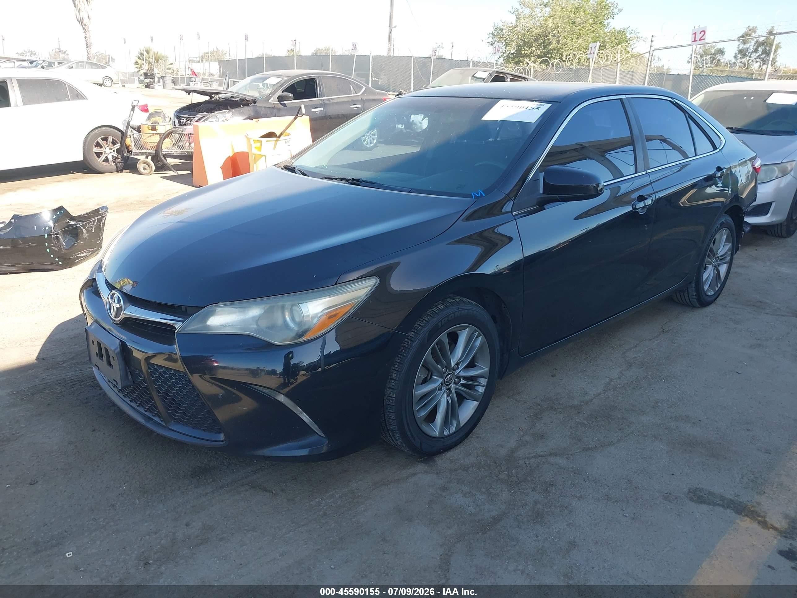 2015 Toyota Camry Se Black vin: 4T1BF1FK5FU020859