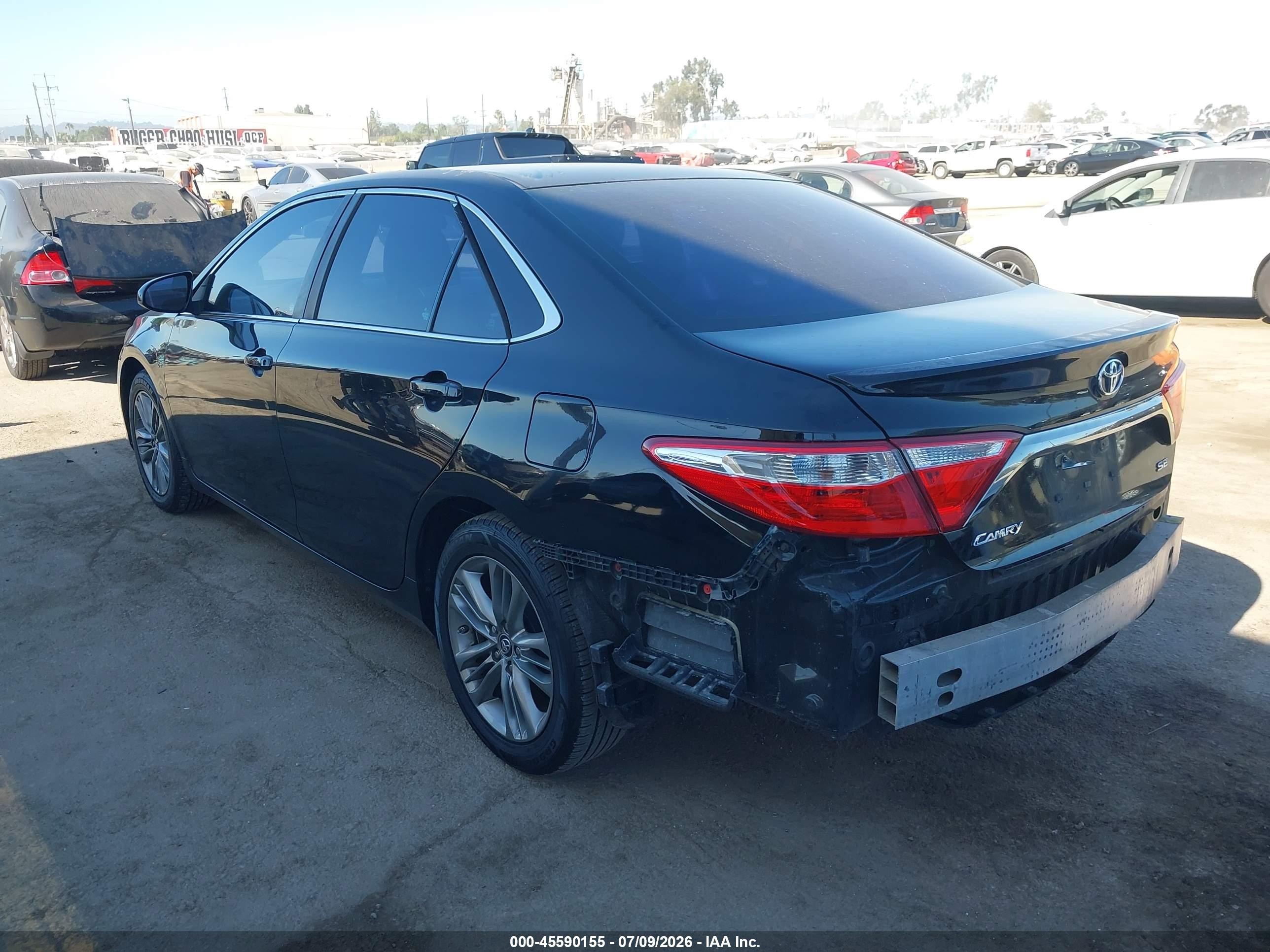 2015 Toyota Camry Se Black vin: 4T1BF1FK5FU020859