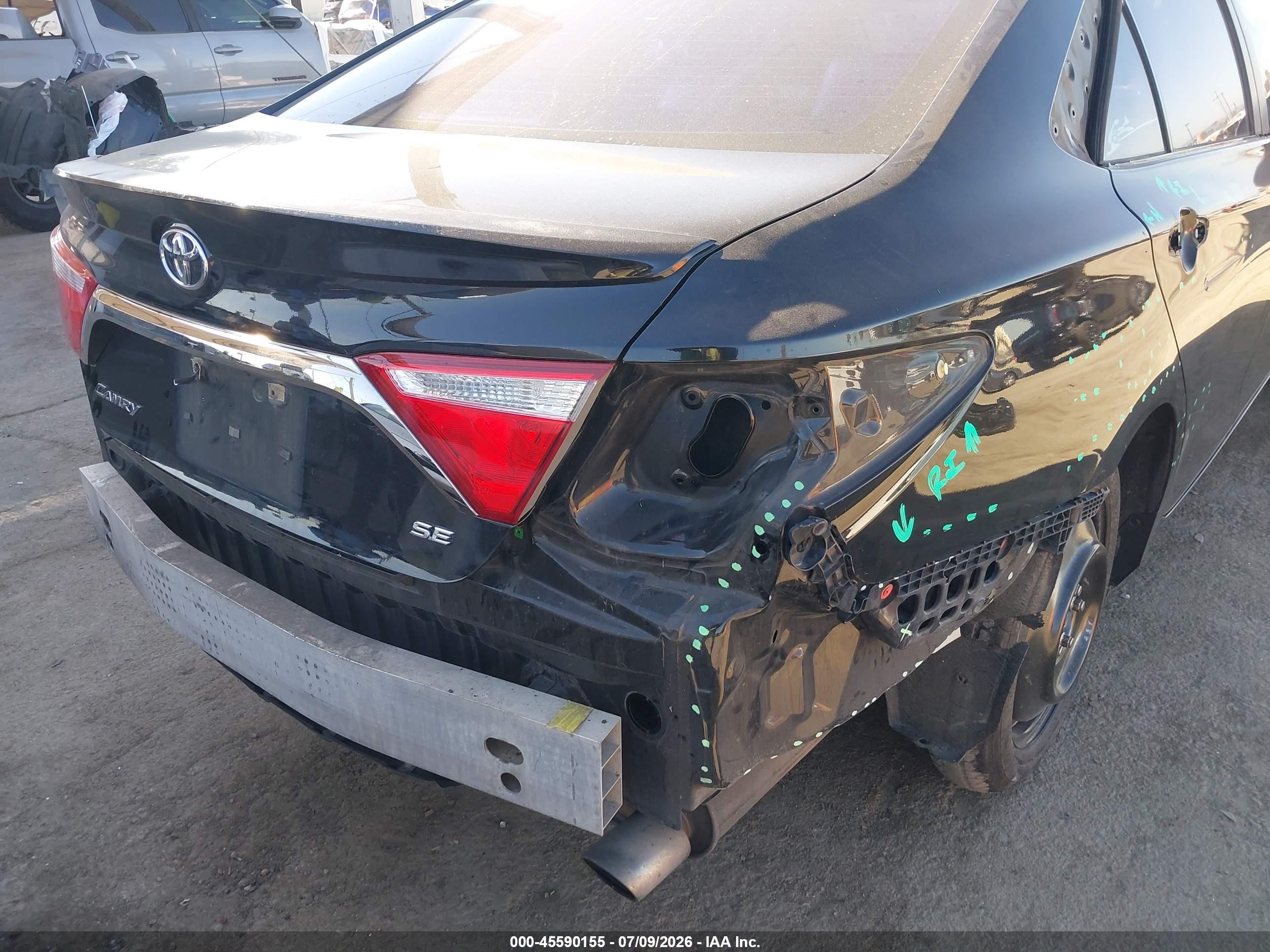 2015 Toyota Camry Se Black vin: 4T1BF1FK5FU020859