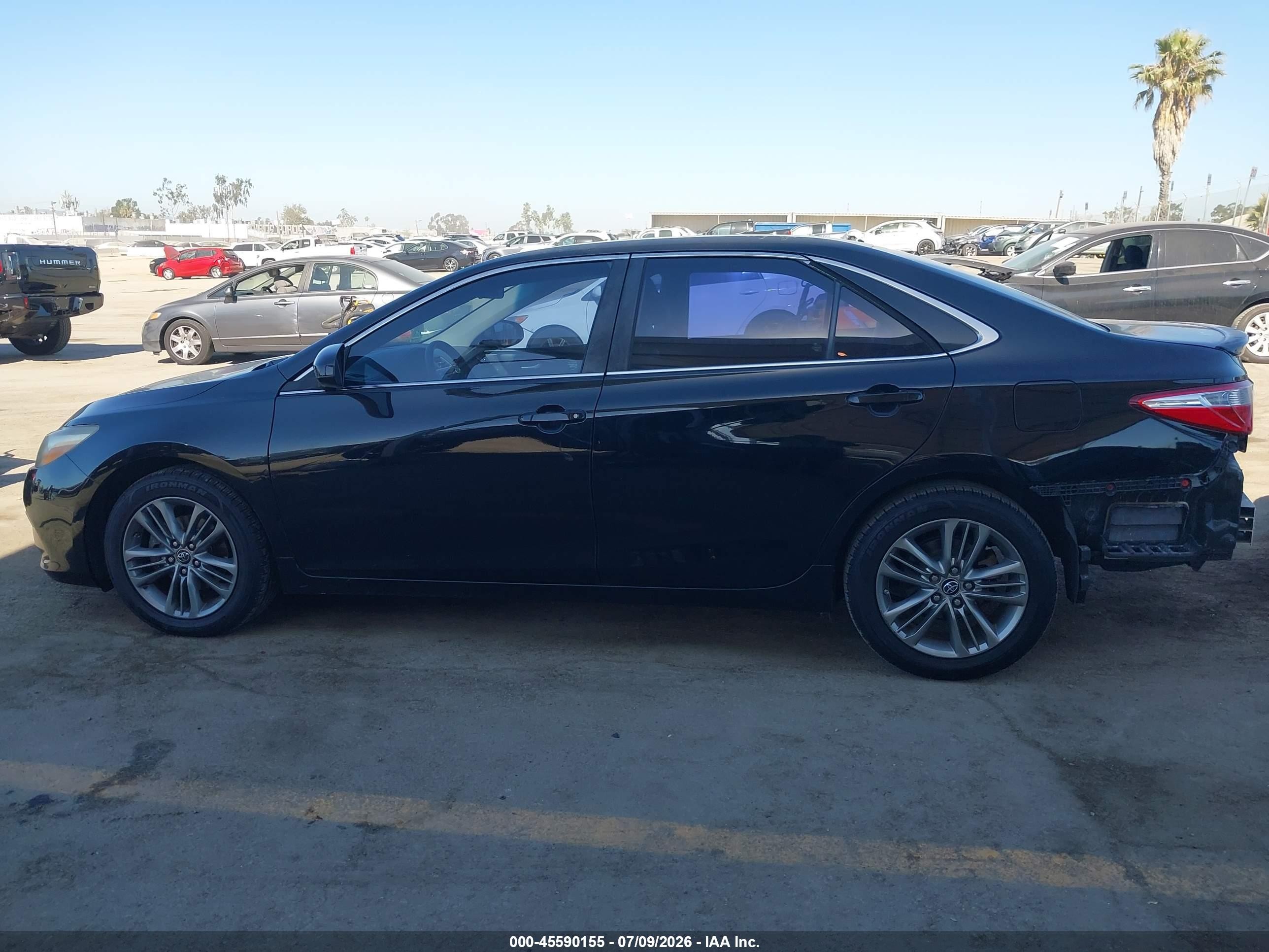 2015 Toyota Camry Se Black vin: 4T1BF1FK5FU020859