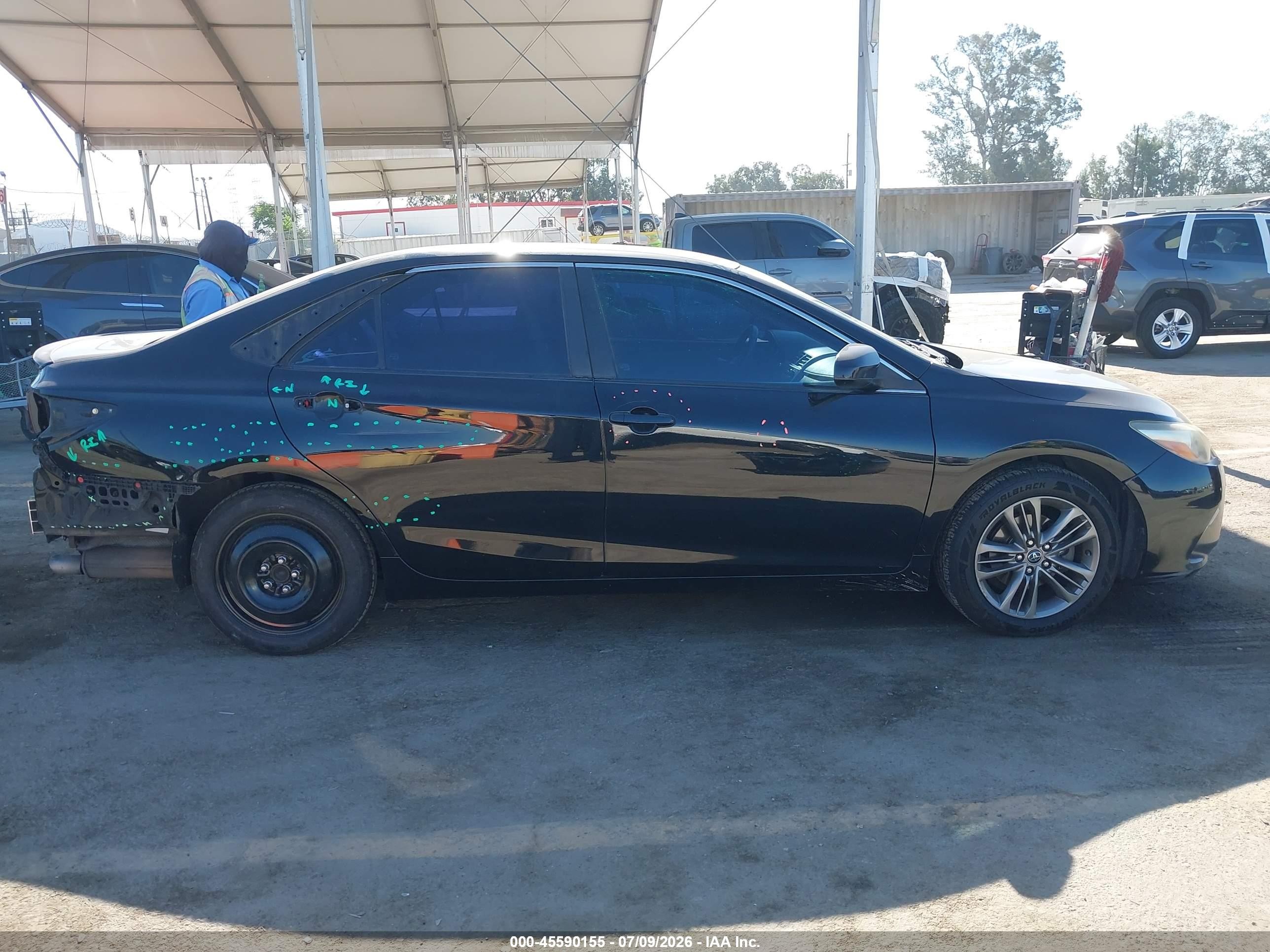 2015 Toyota Camry Se Black vin: 4T1BF1FK5FU020859