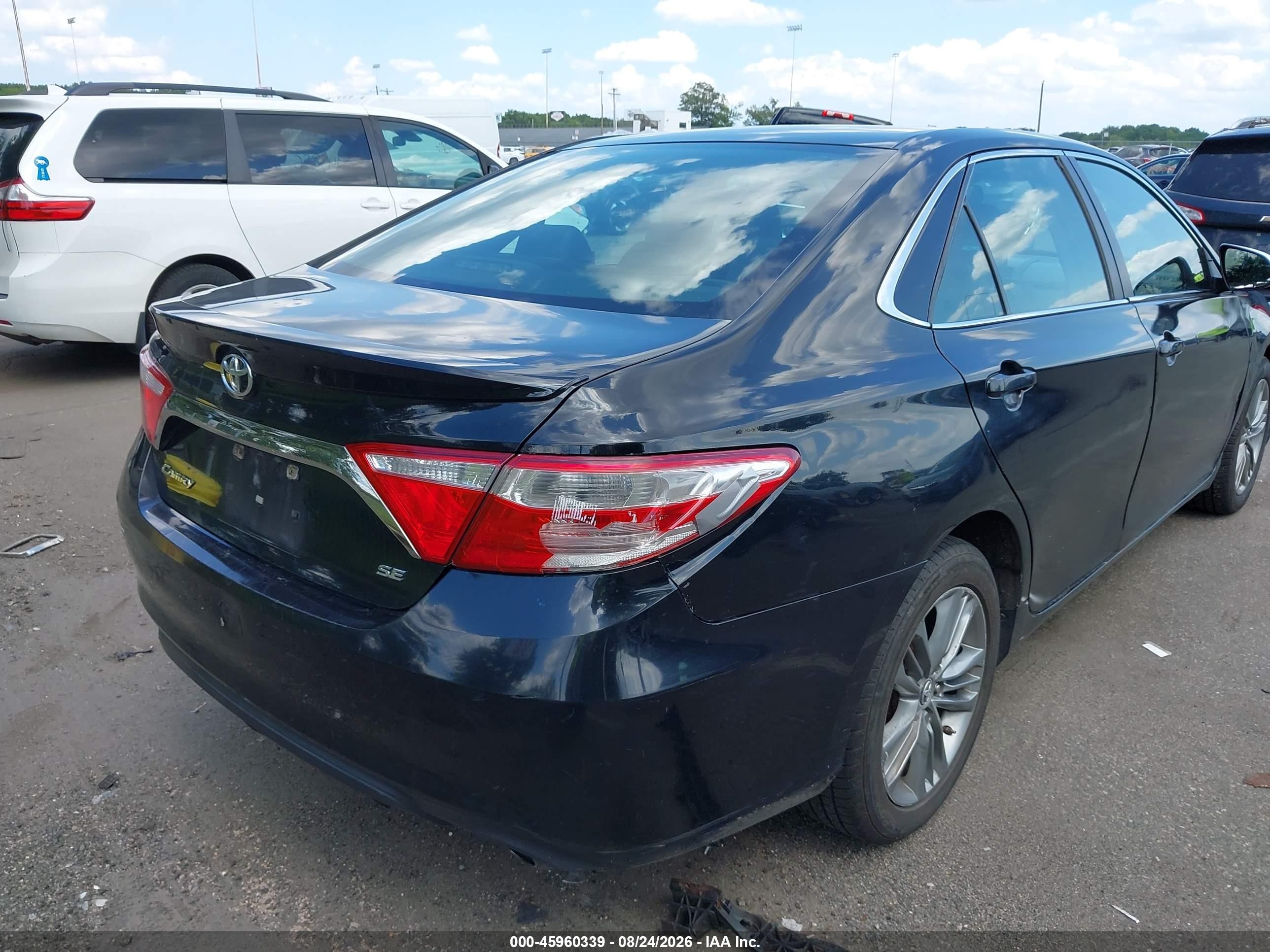 2015 Toyota Camry Se Black vin: 4T1BF1FK5FU037953