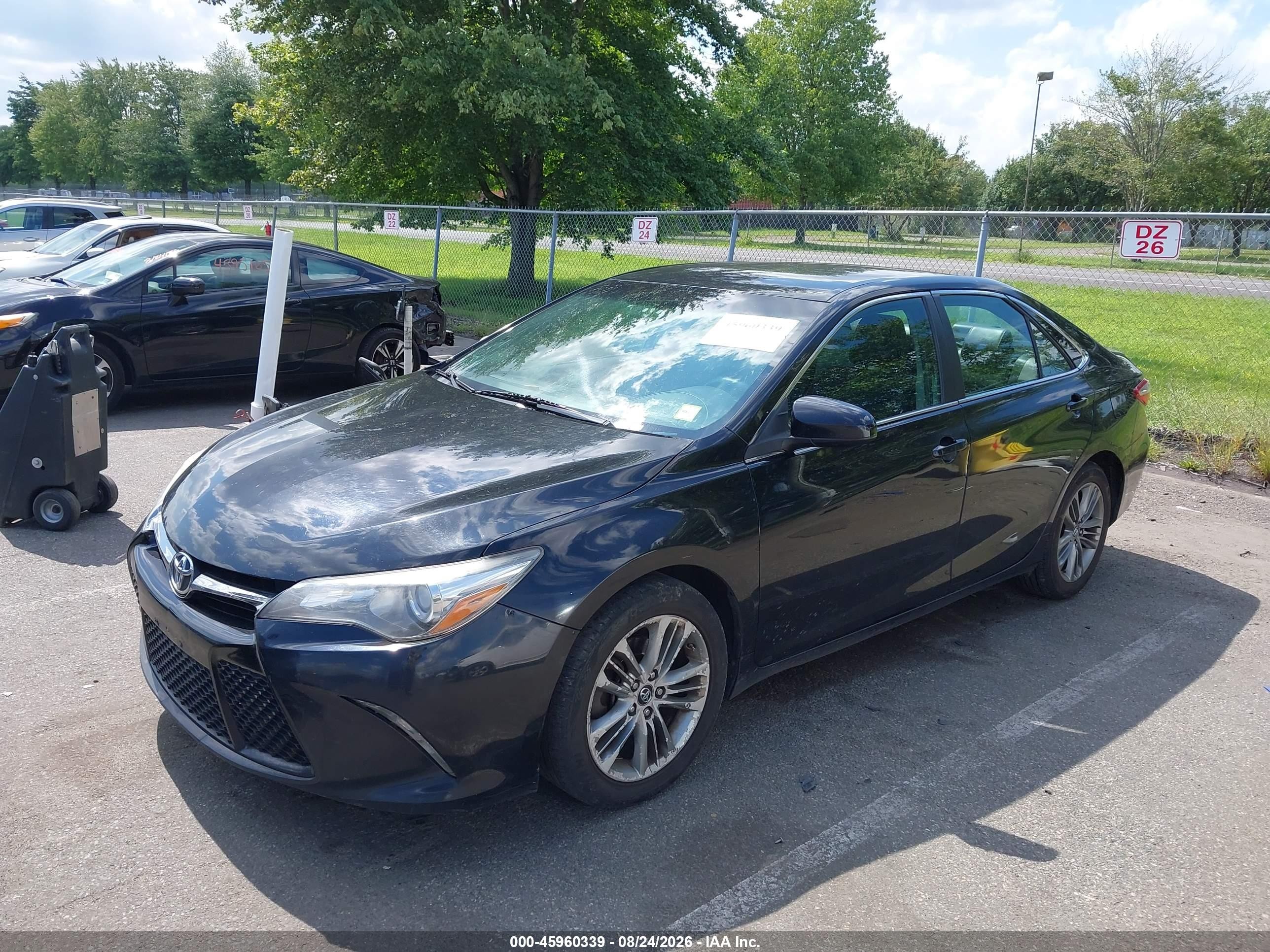 2015 Toyota Camry Se Black vin: 4T1BF1FK5FU037953