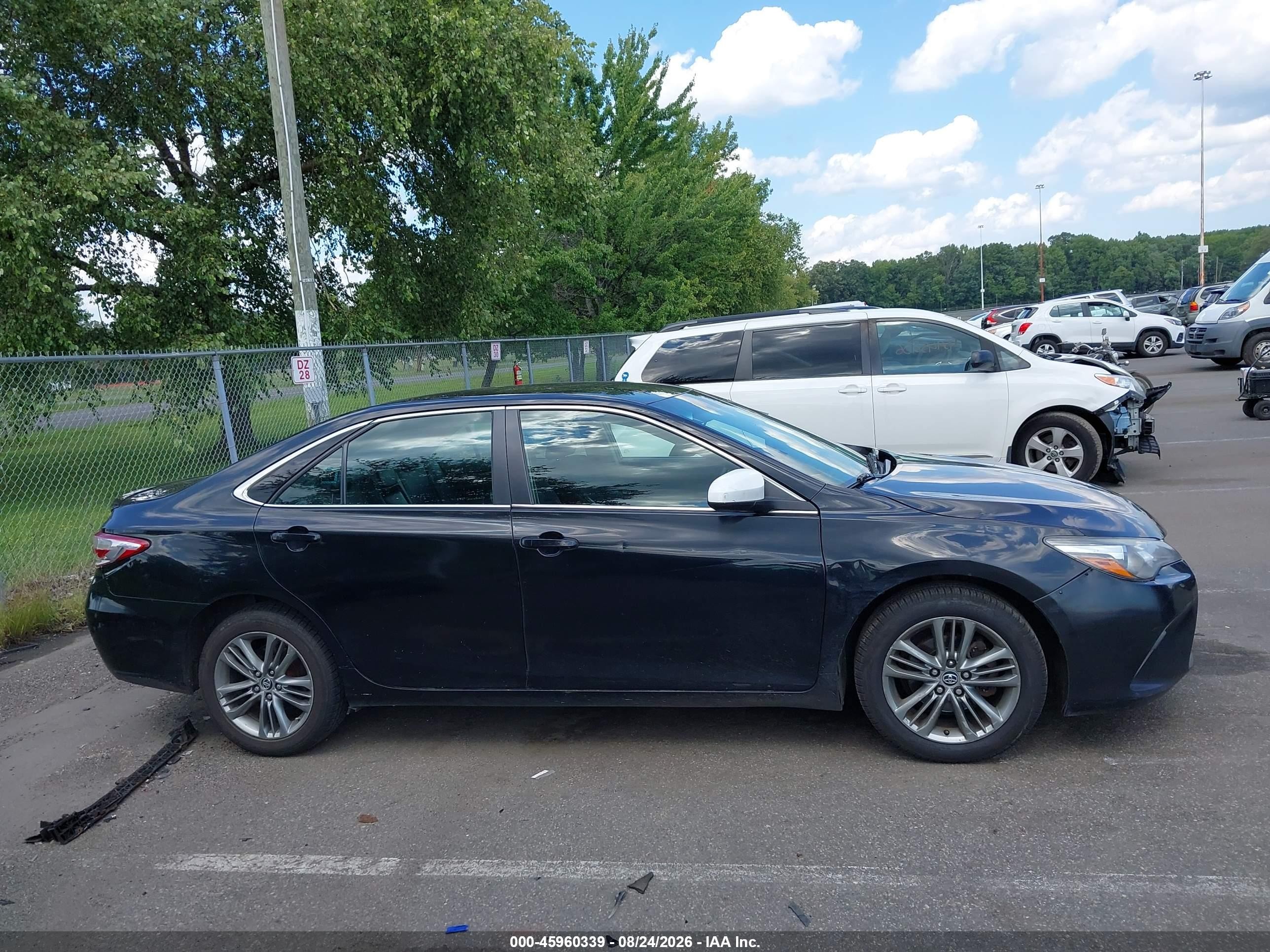 2015 Toyota Camry Se Black vin: 4T1BF1FK5FU037953