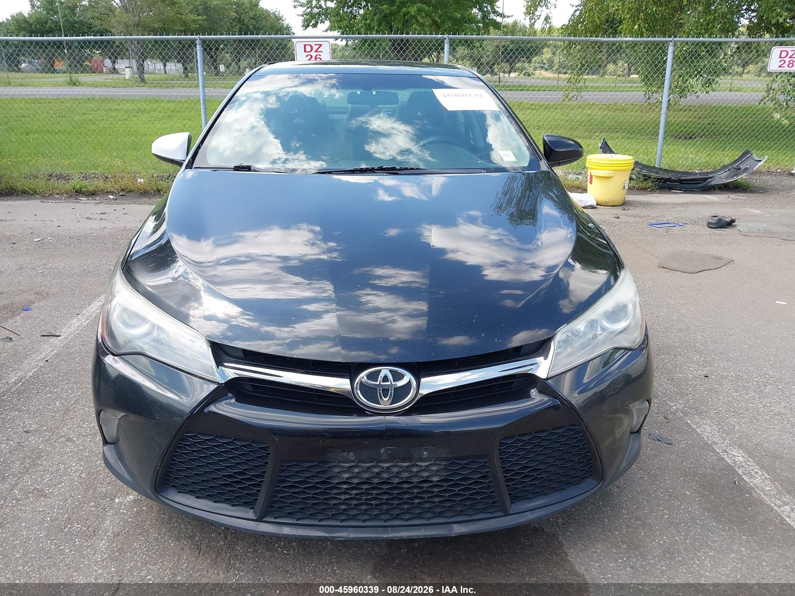 2015 Toyota Camry Se Black vin: 4T1BF1FK5FU037953
