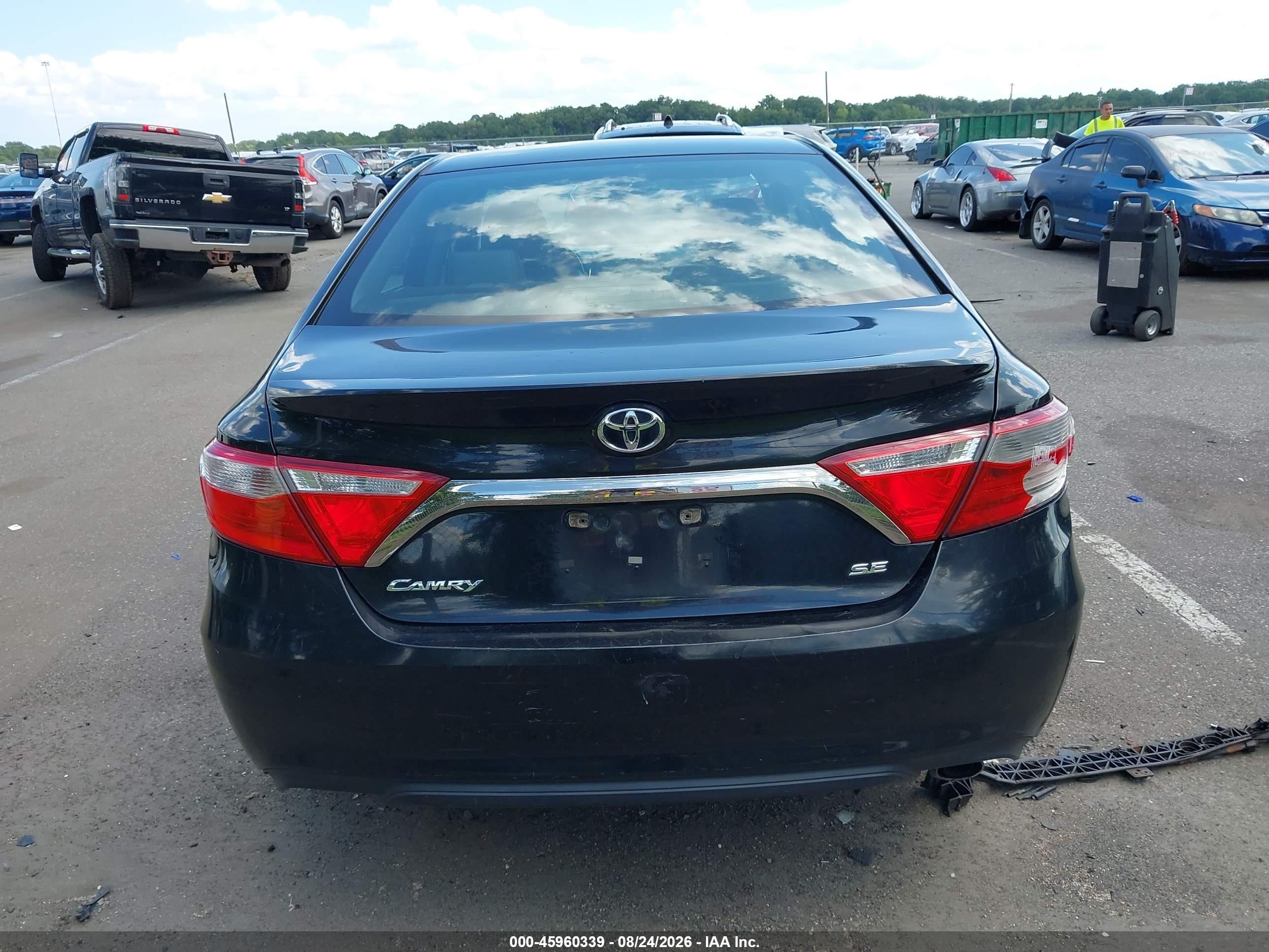 2015 Toyota Camry Se Black vin: 4T1BF1FK5FU037953