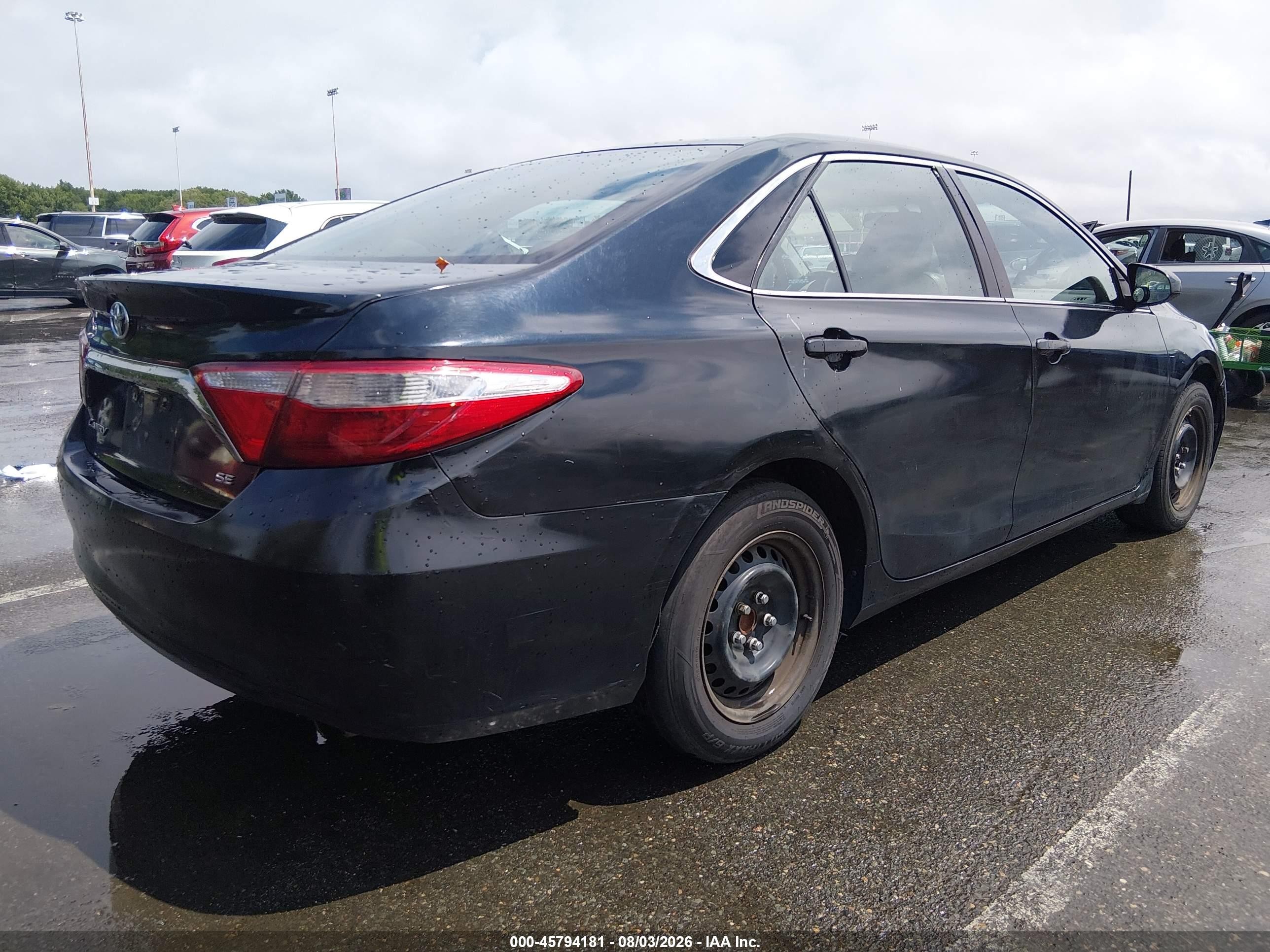 2015 Toyota Camry Se Black vin: 4T1BF1FK5FU047334