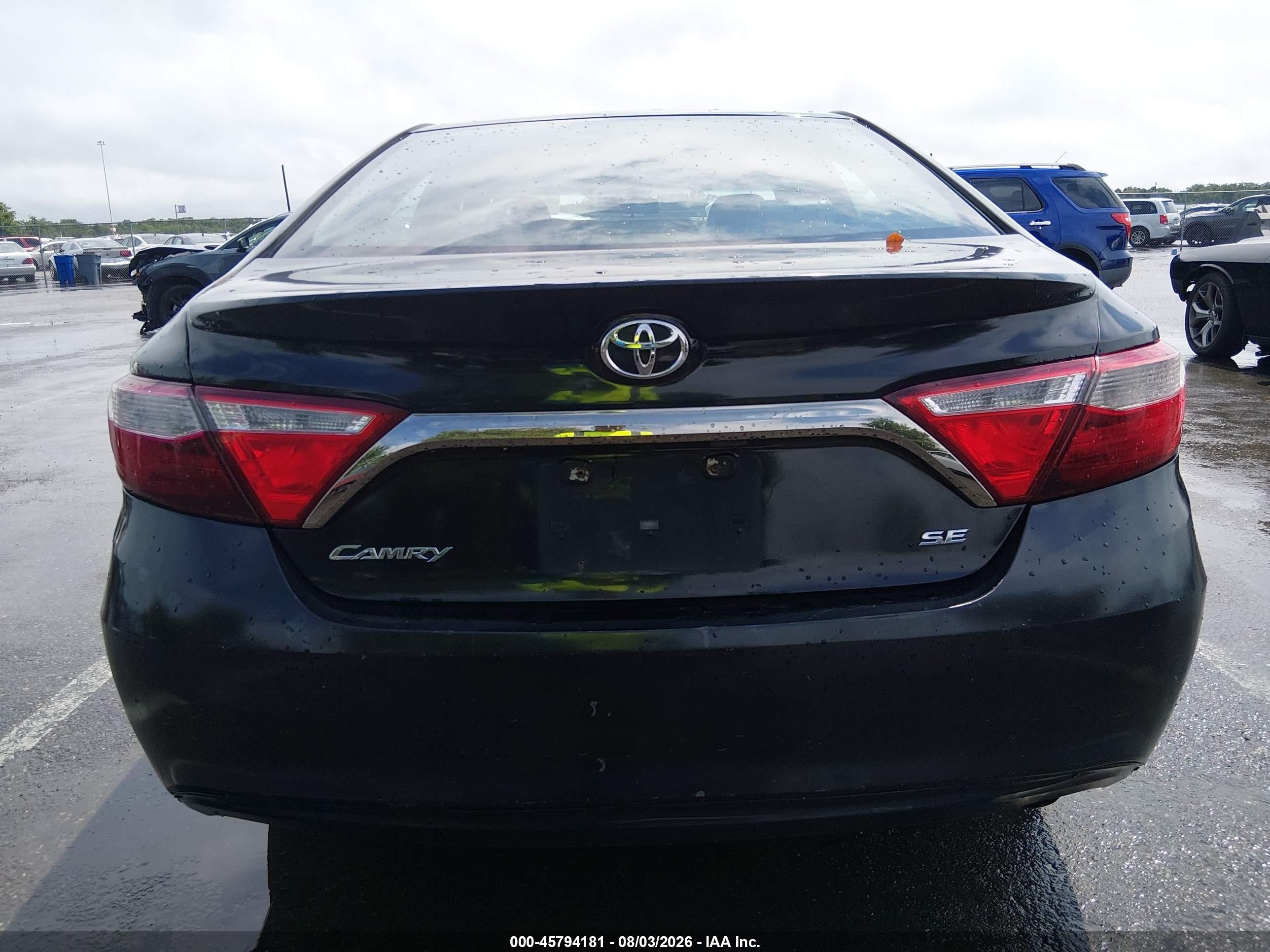 2015 Toyota Camry Se Black vin: 4T1BF1FK5FU047334