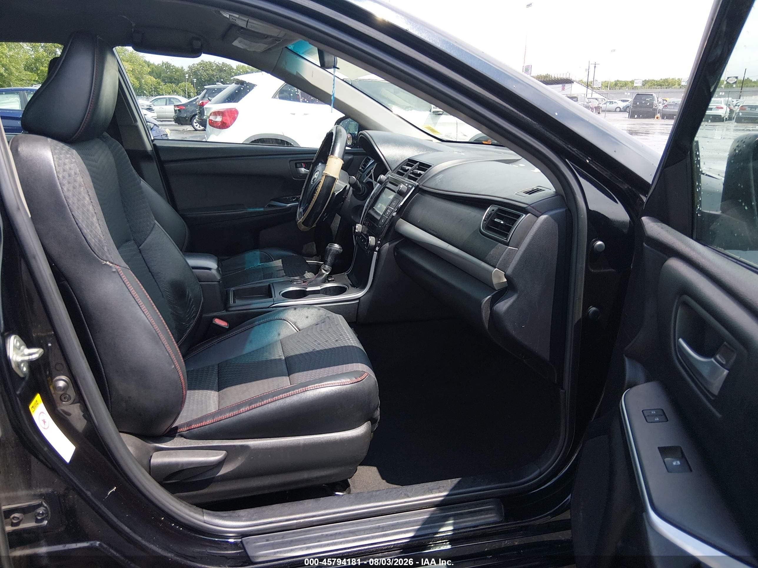 2015 Toyota Camry Se Black vin: 4T1BF1FK5FU047334