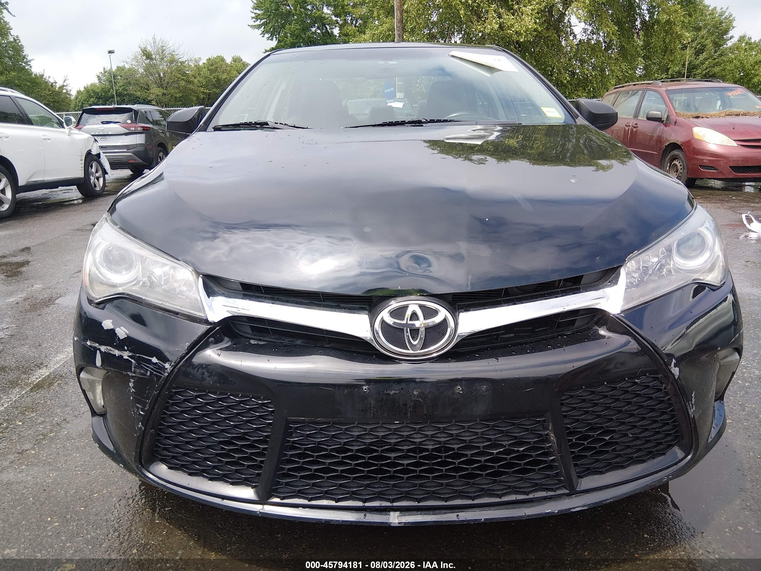 2015 Toyota Camry Se Black vin: 4T1BF1FK5FU047334