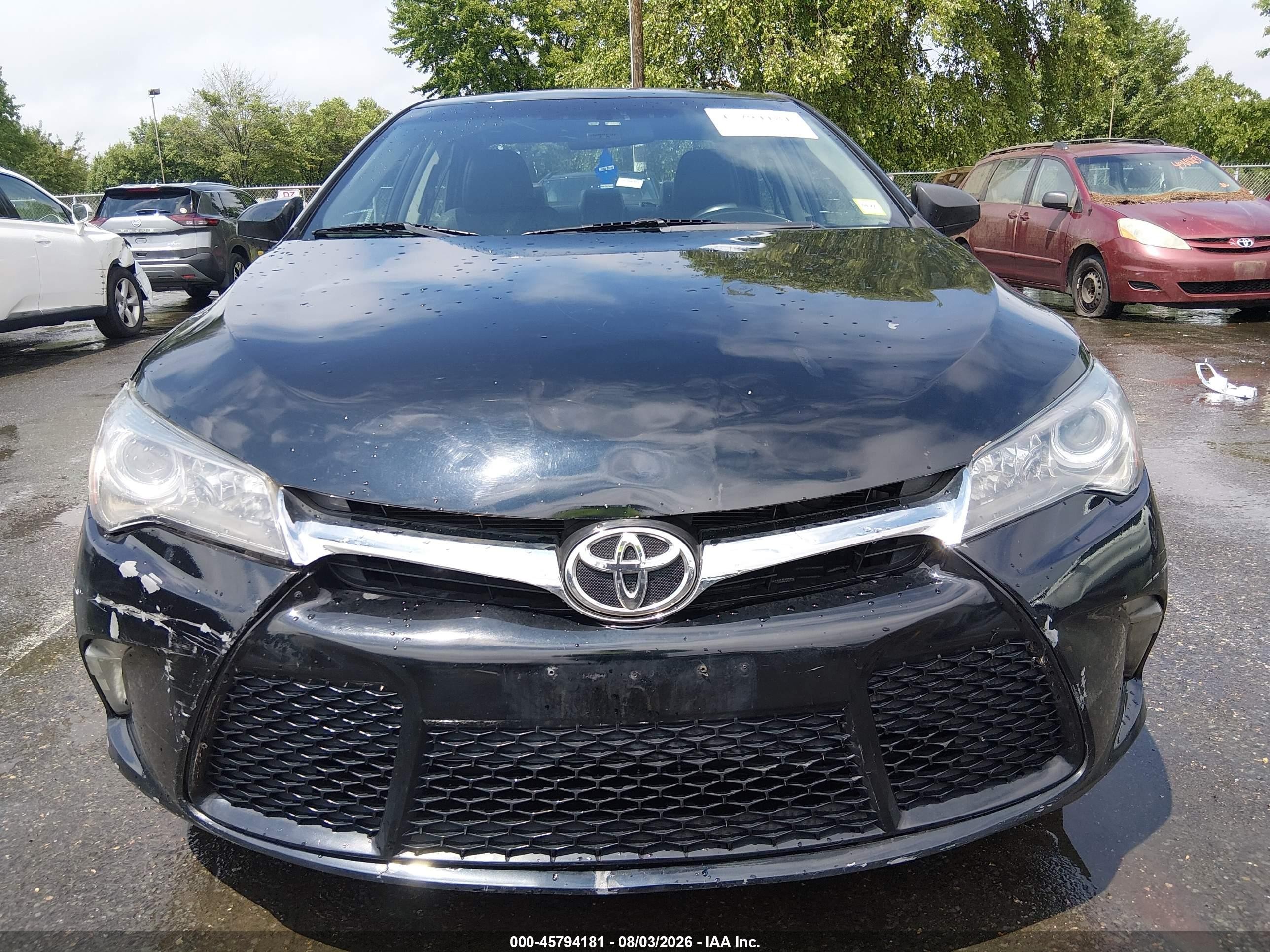 2015 Toyota Camry Se Black vin: 4T1BF1FK5FU047334
