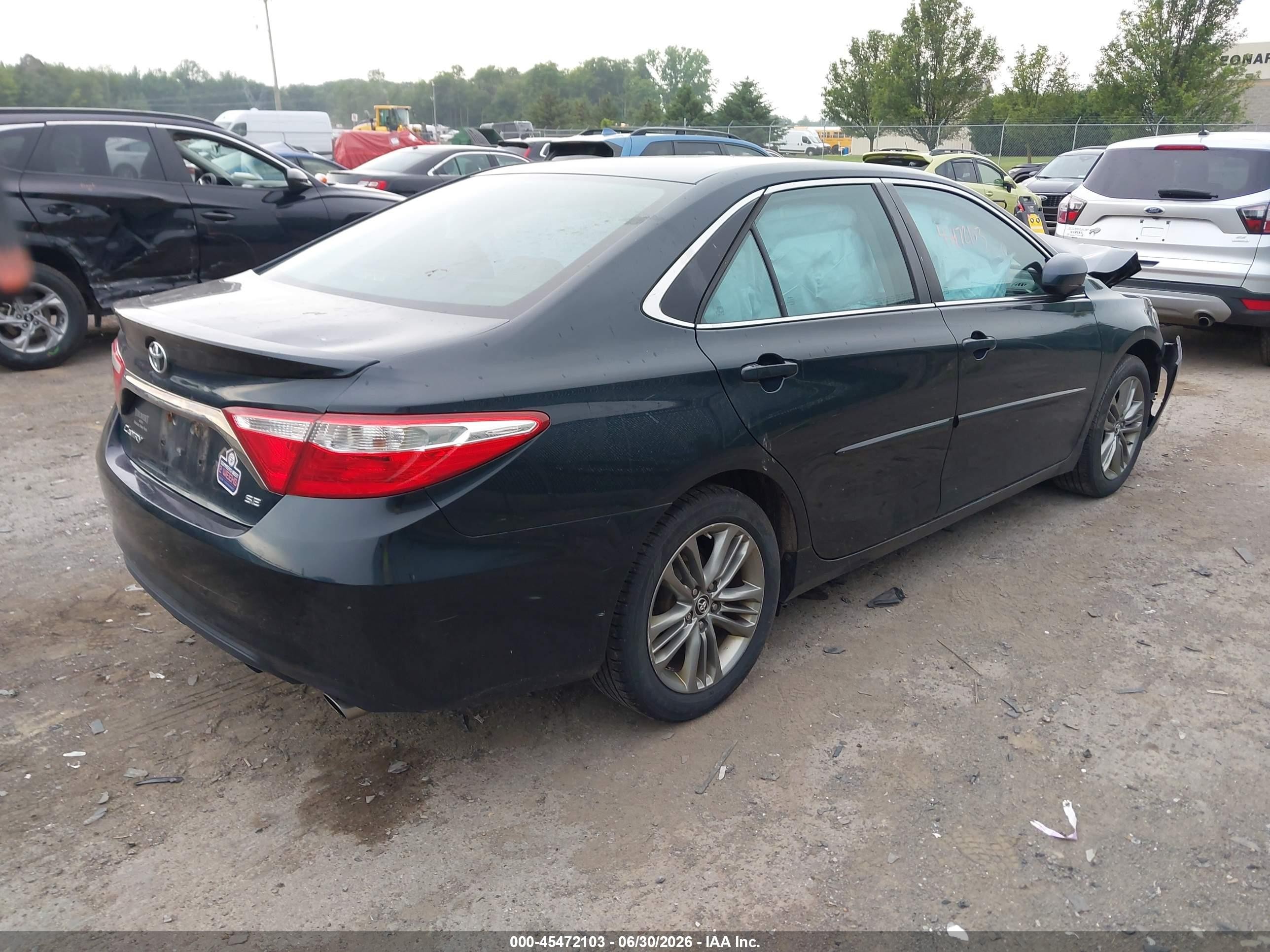 2015 Toyota Camry Se Dark Blue vin: 4T1BF1FK5FU083346