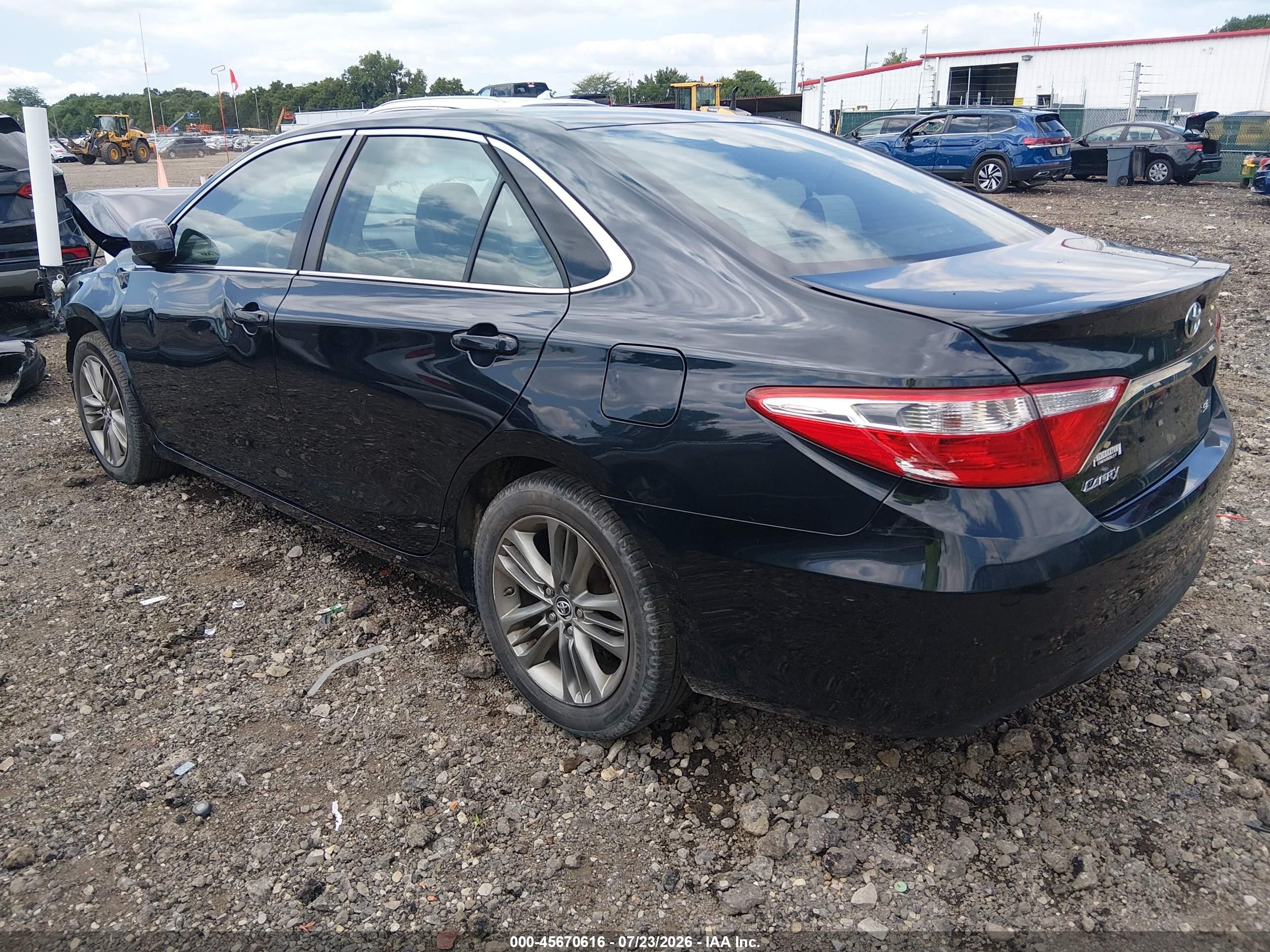 2015 Toyota Camry Se Black vin: 4T1BF1FK5FU097232