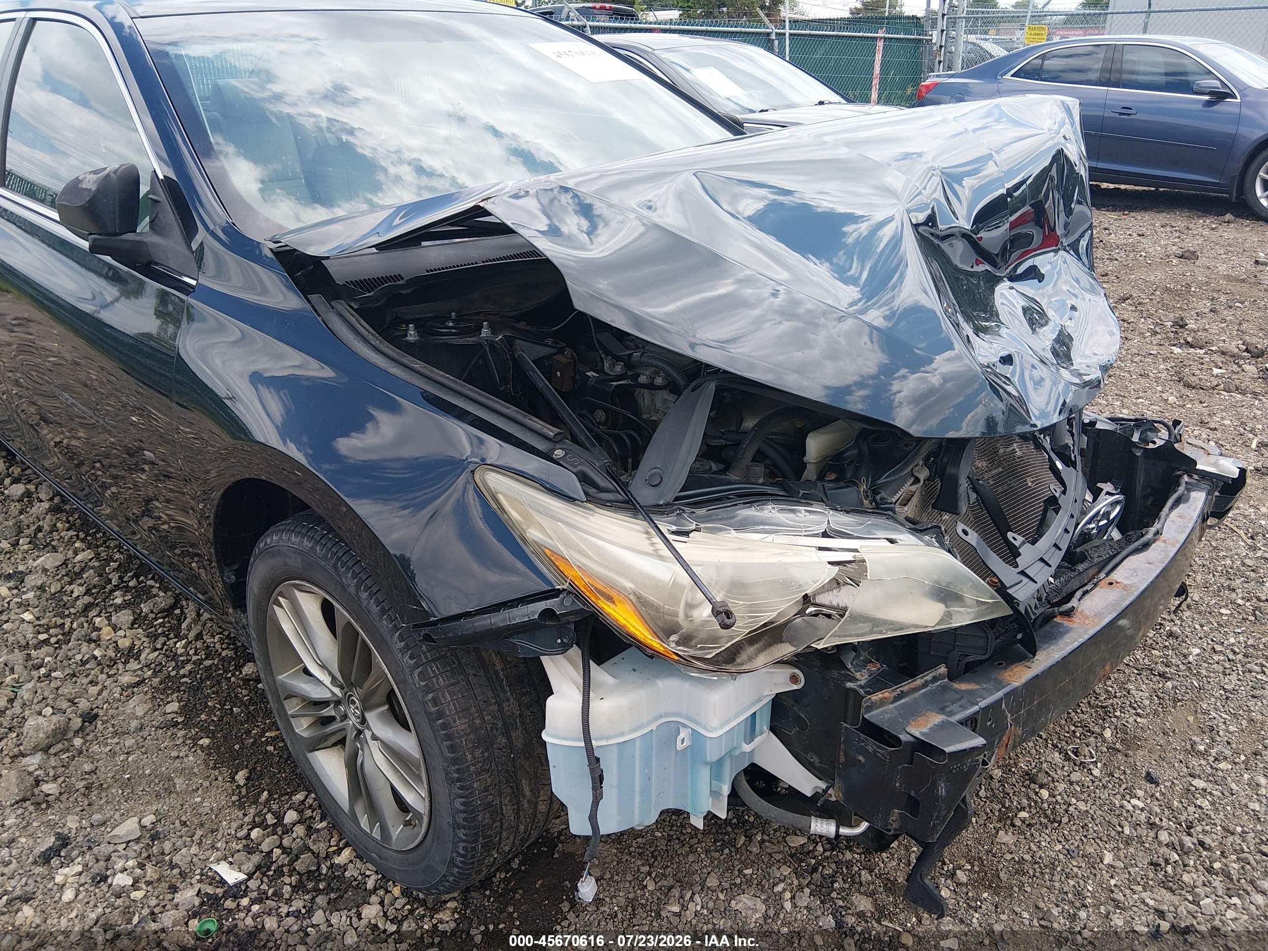2015 Toyota Camry Se Black vin: 4T1BF1FK5FU097232