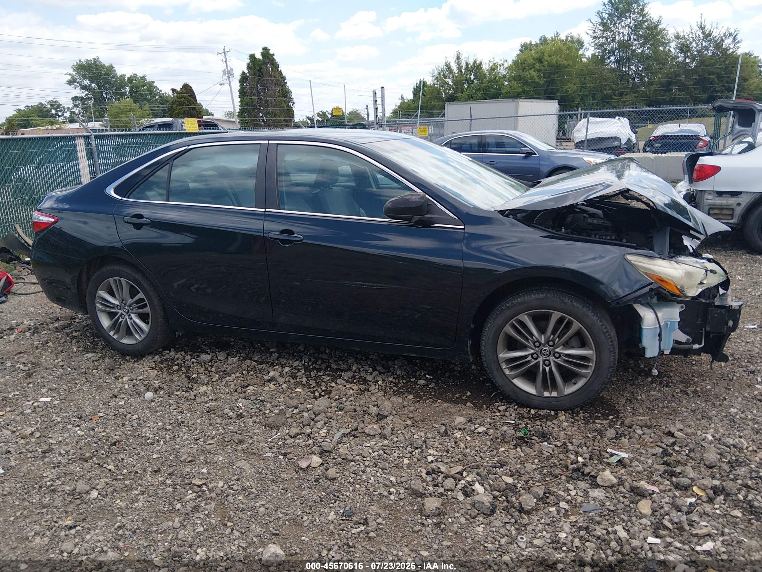 2015 Toyota Camry Se Black vin: 4T1BF1FK5FU097232