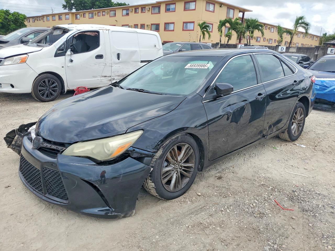 2015 Toyota Camry Se Black vin: 4T1BF1FK5FU106334