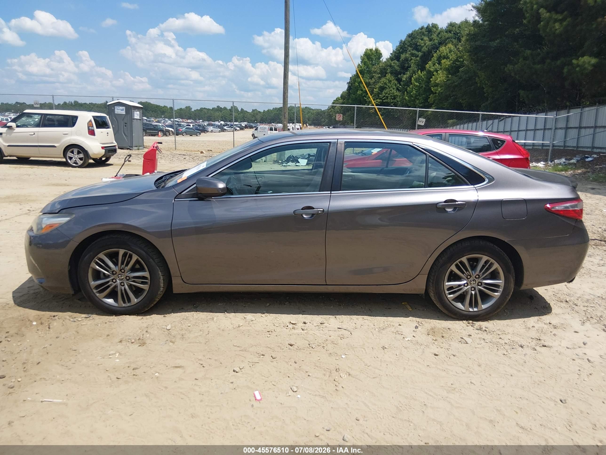 2015 Toyota Camry Se Gray vin: 4T1BF1FK5FU109847