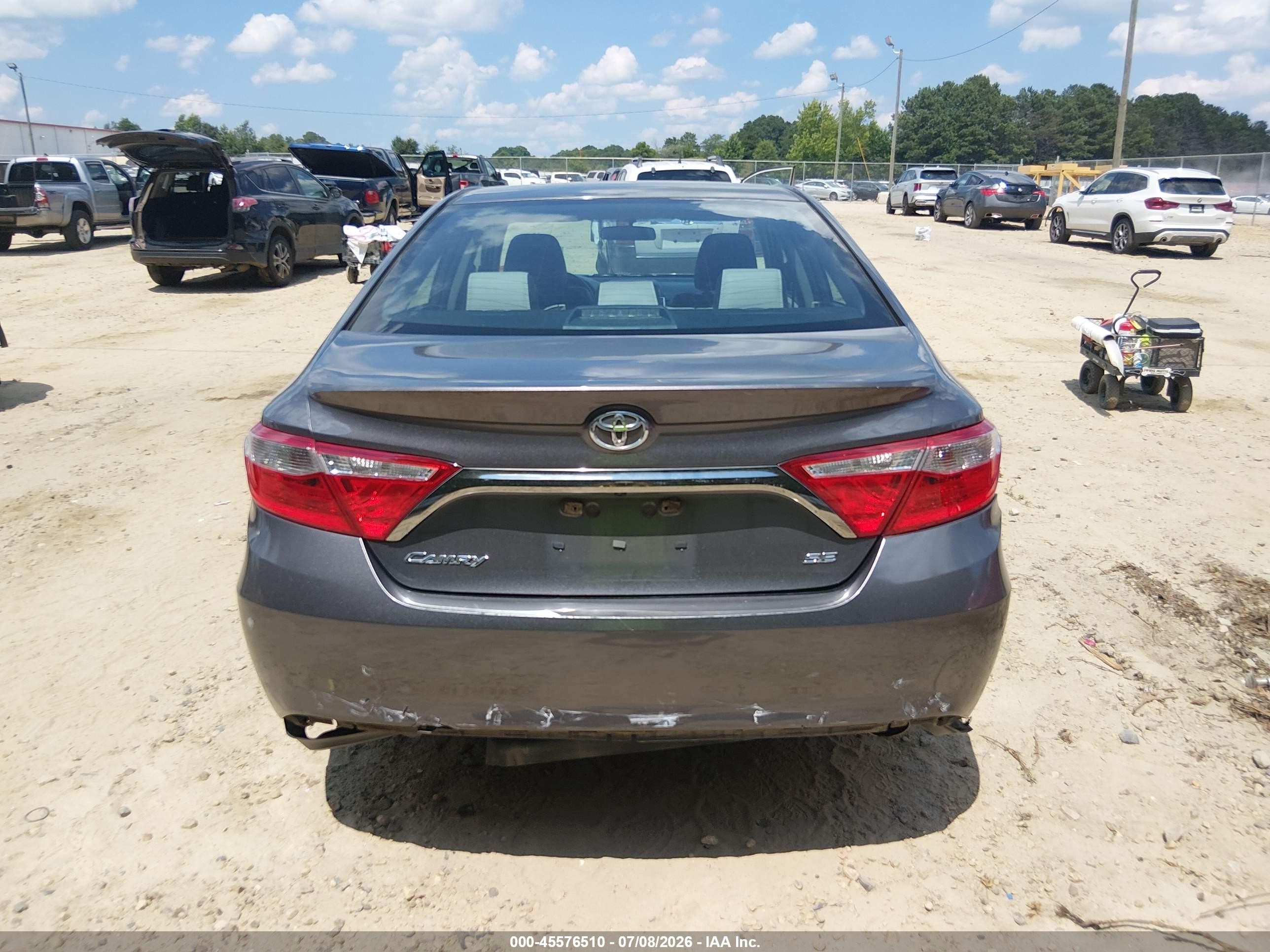 2015 Toyota Camry Se Gray vin: 4T1BF1FK5FU109847