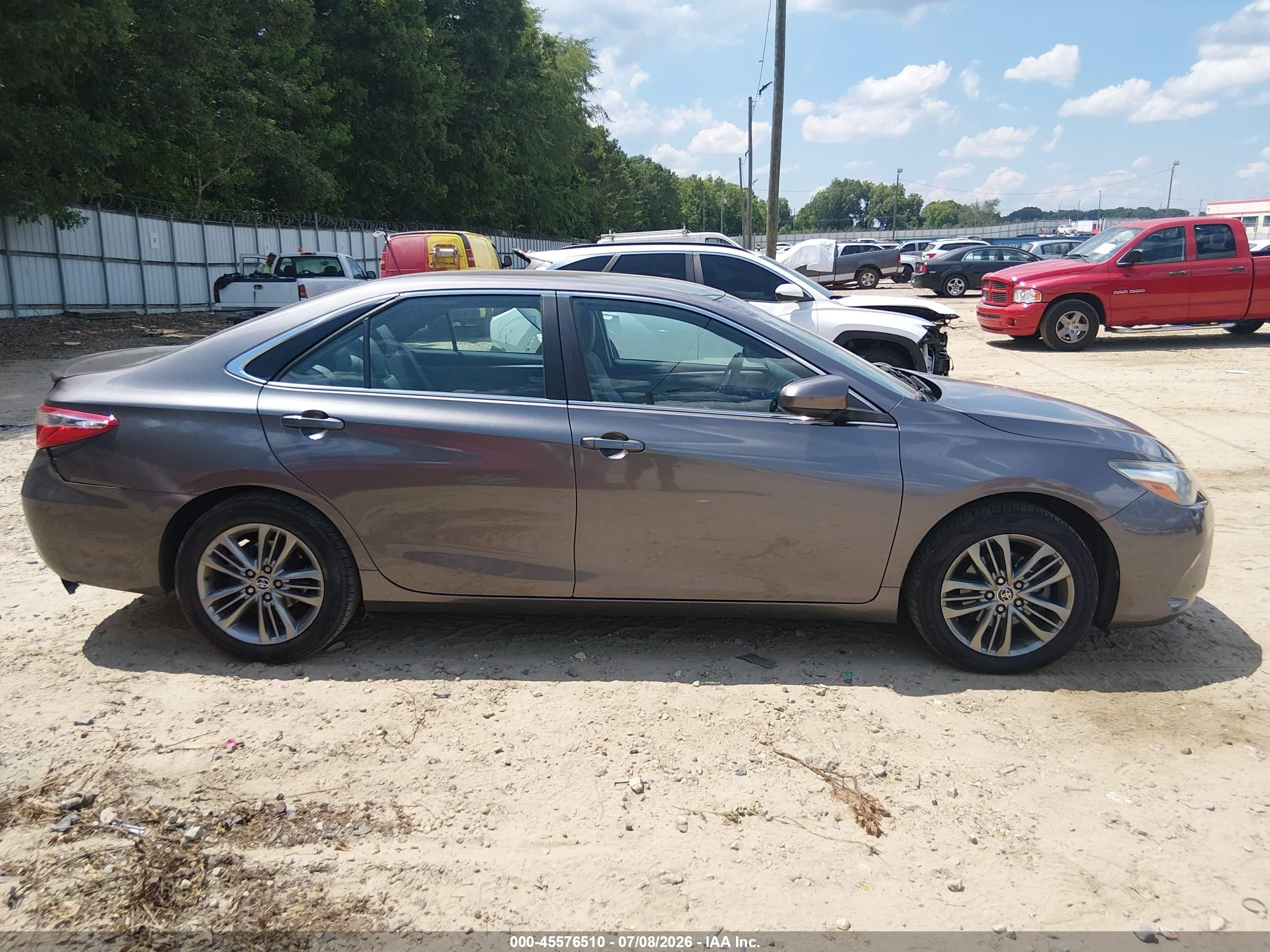 2015 Toyota Camry Se Gray vin: 4T1BF1FK5FU109847