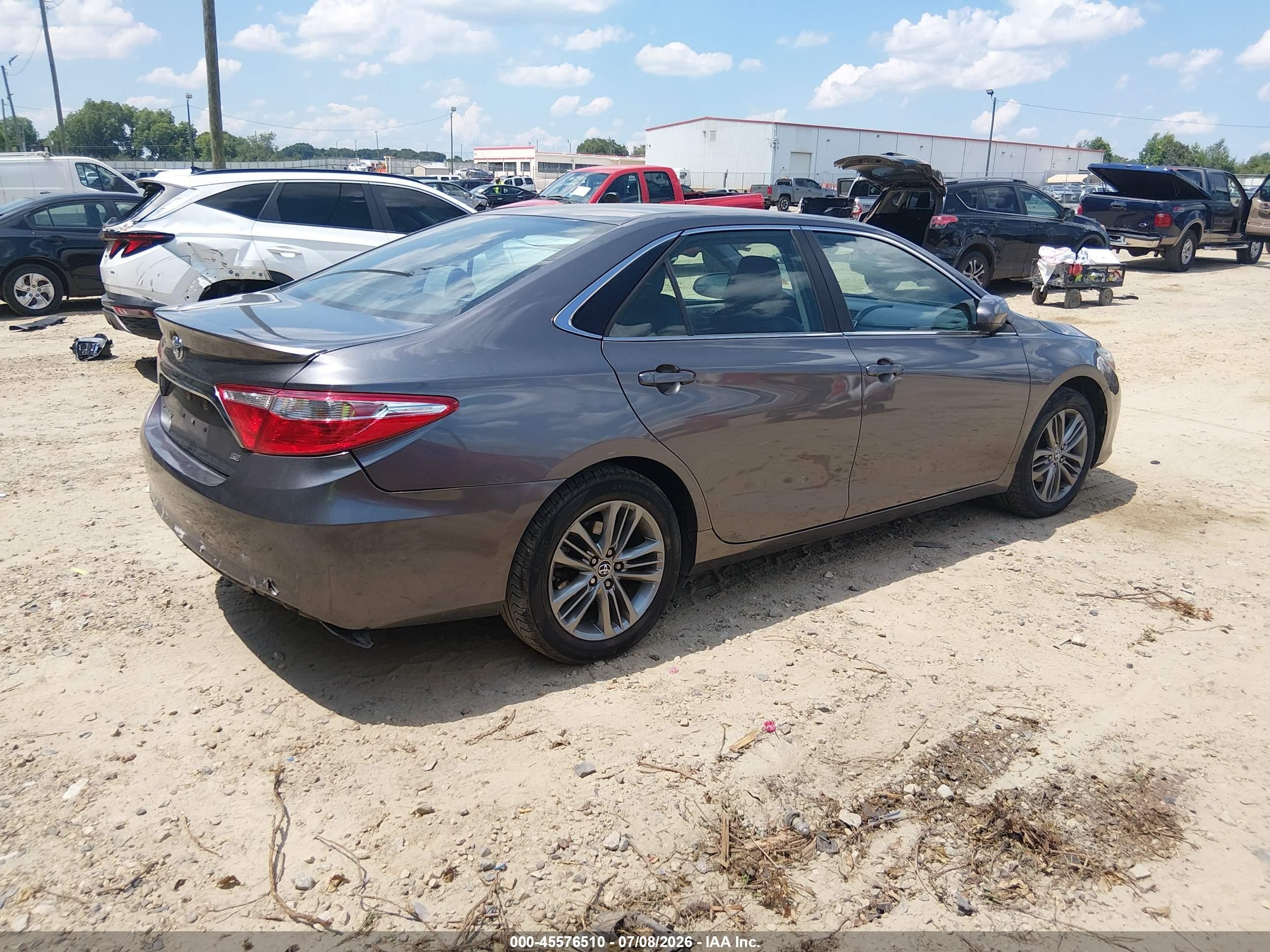 2015 Toyota Camry Se Gray vin: 4T1BF1FK5FU109847