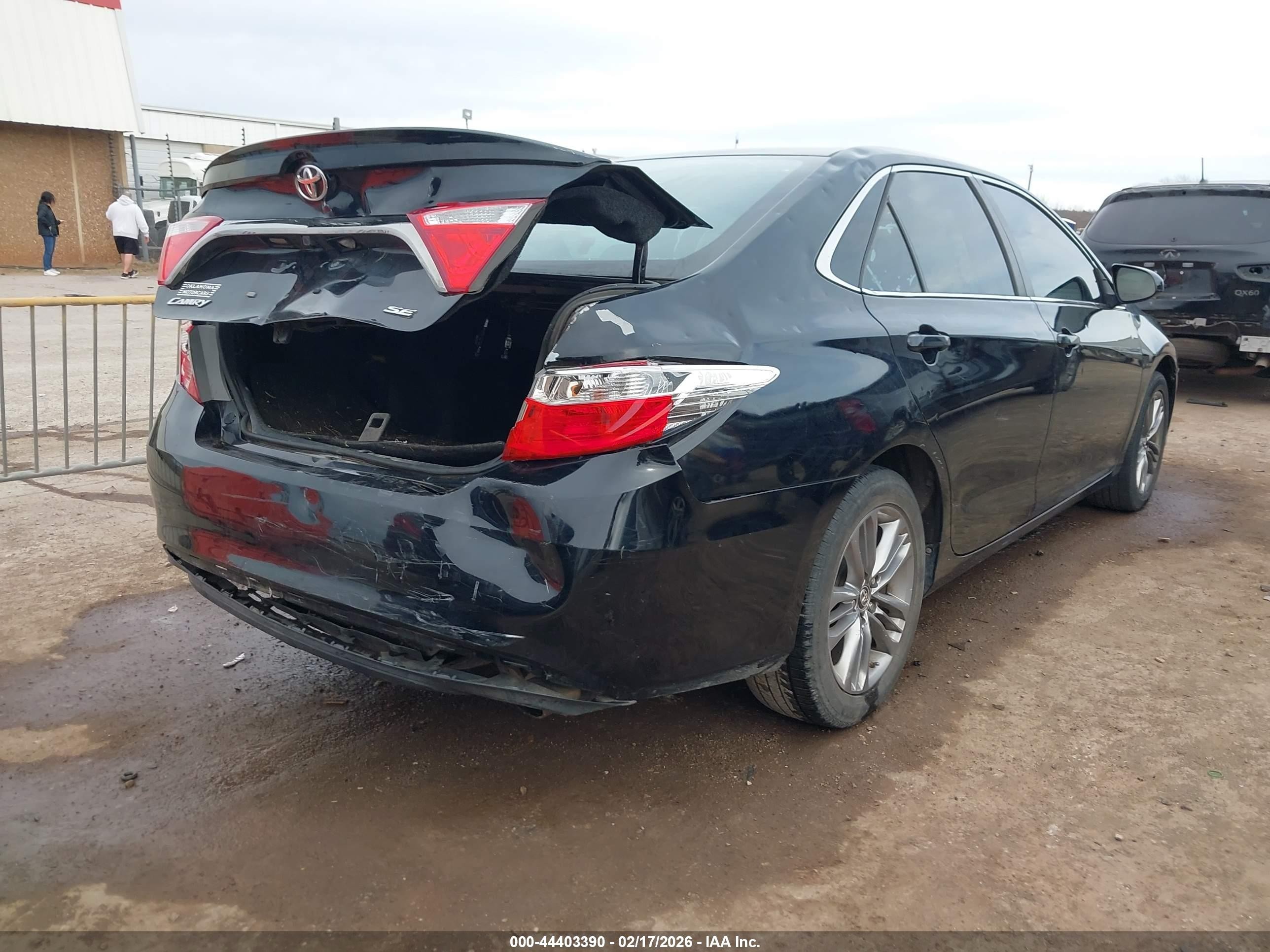 2015 Toyota Camry Se Black vin: 4T1BF1FK5FU491989