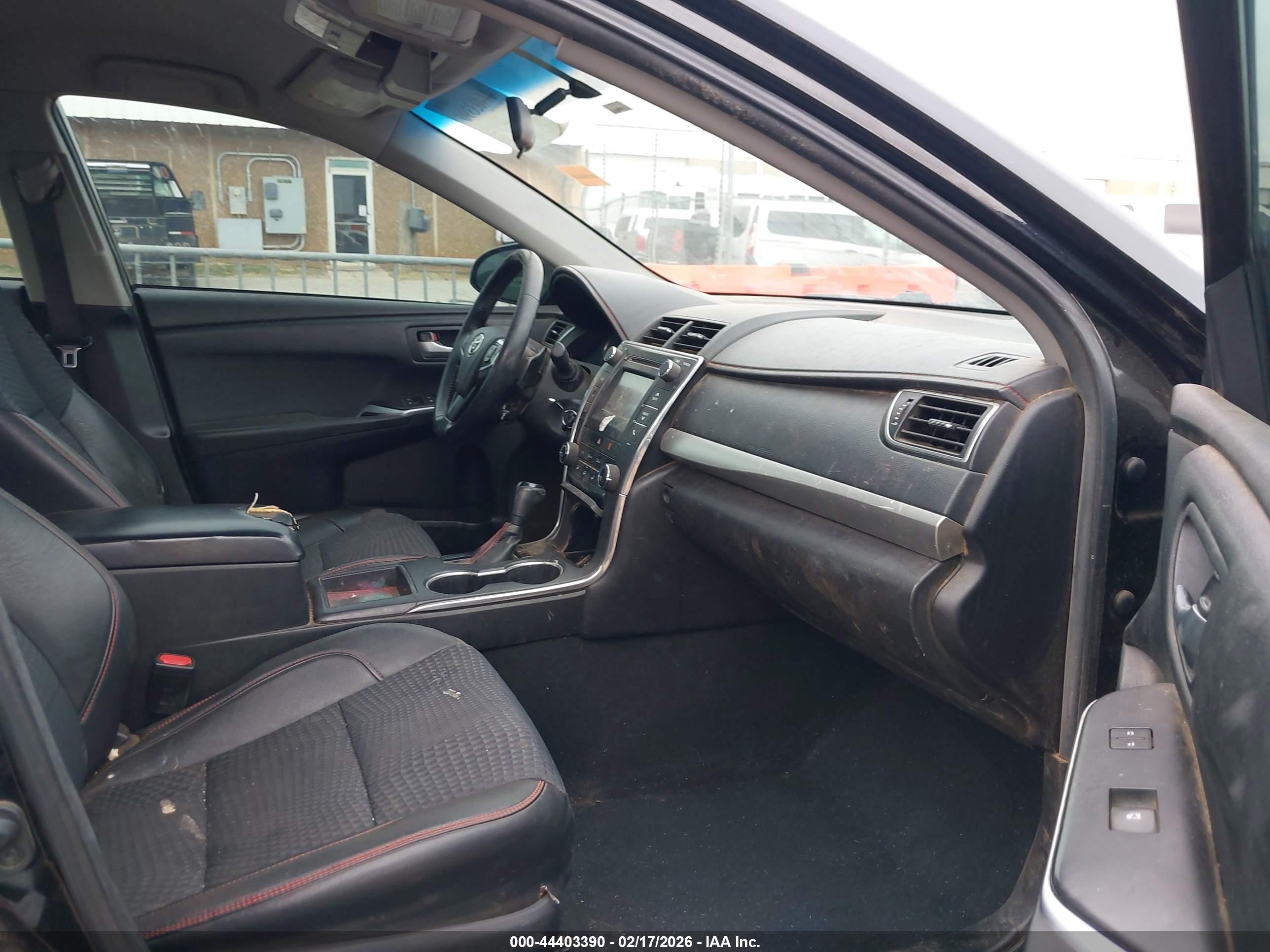 2015 Toyota Camry Se Black vin: 4T1BF1FK5FU491989