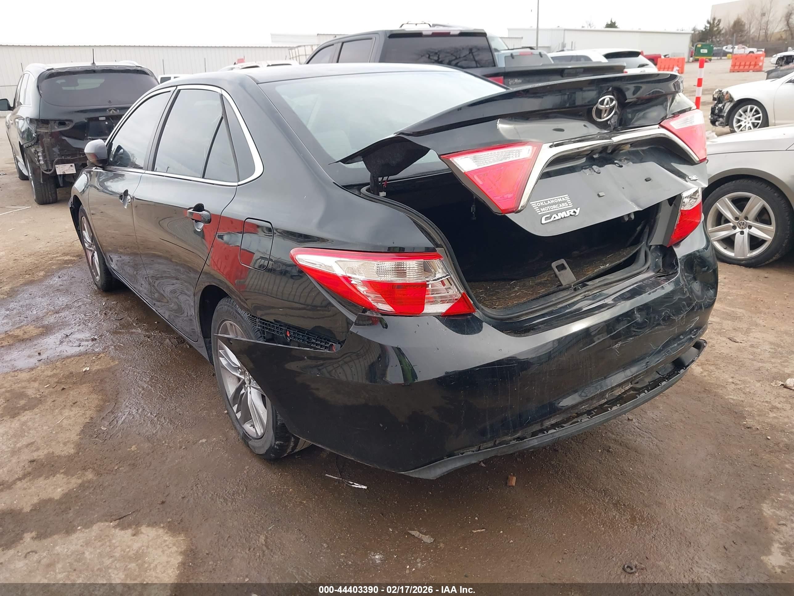 2015 Toyota Camry Se Black vin: 4T1BF1FK5FU491989