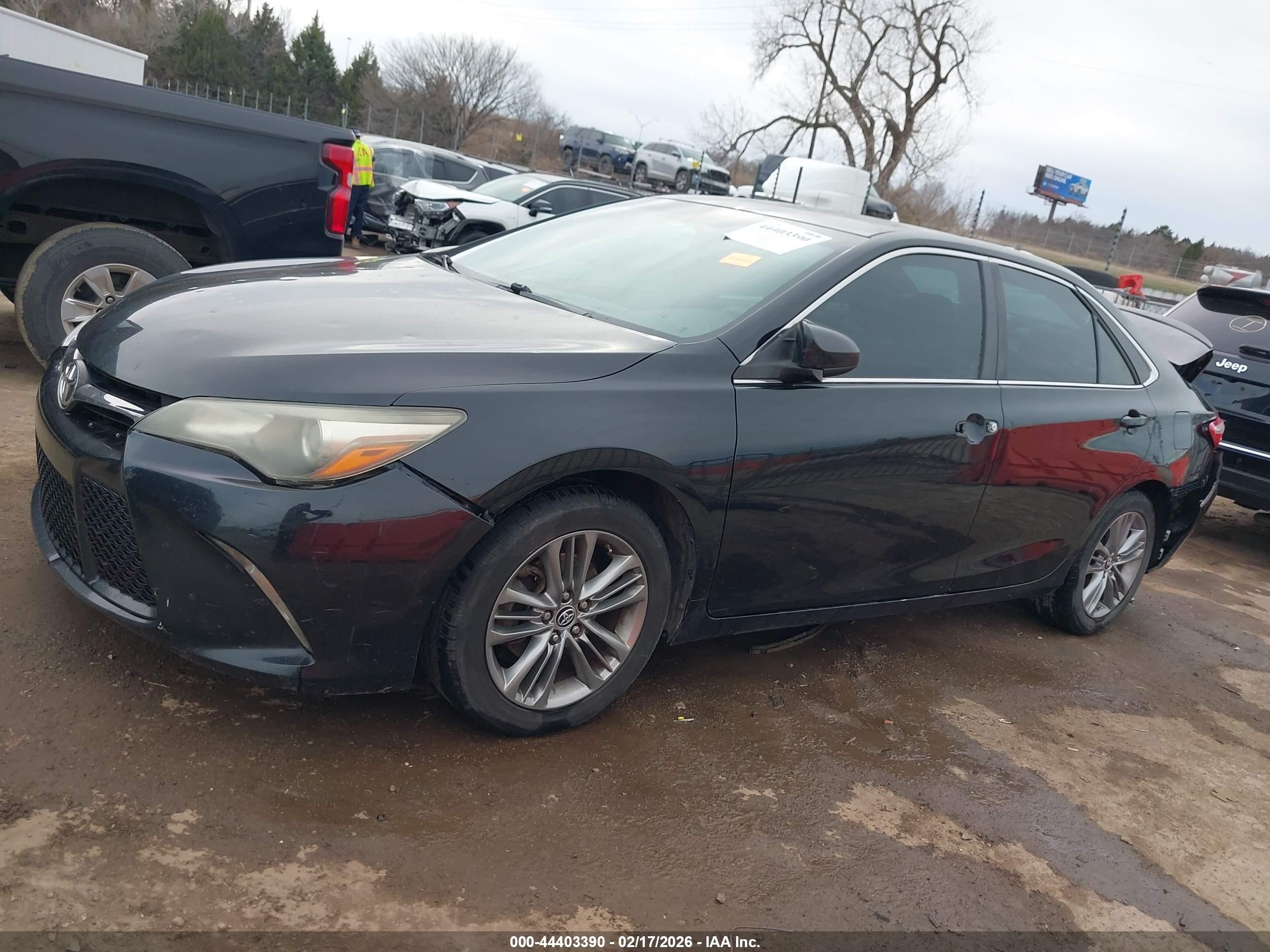 2015 Toyota Camry Se Black vin: 4T1BF1FK5FU491989