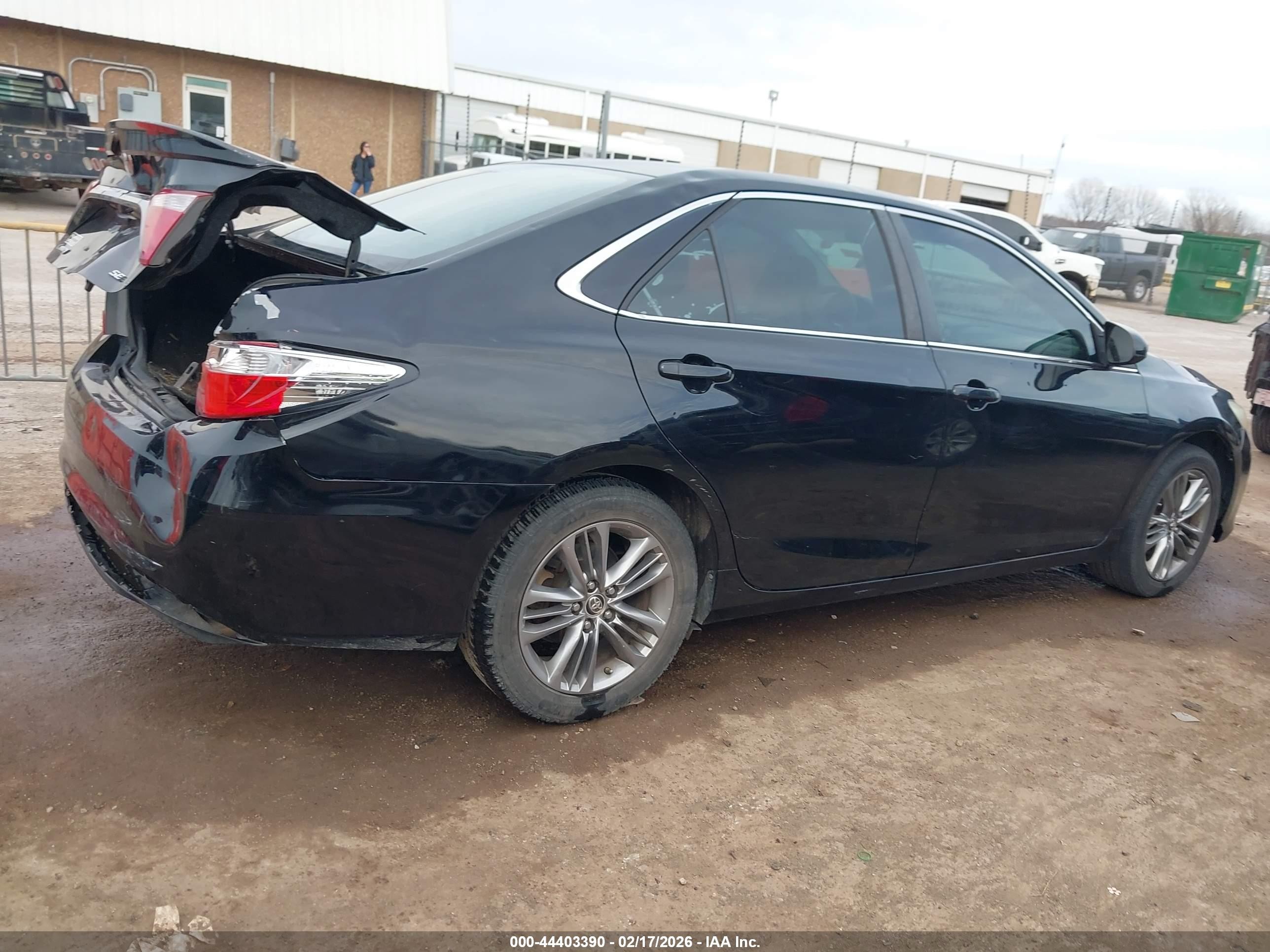 2015 Toyota Camry Se Black vin: 4T1BF1FK5FU491989