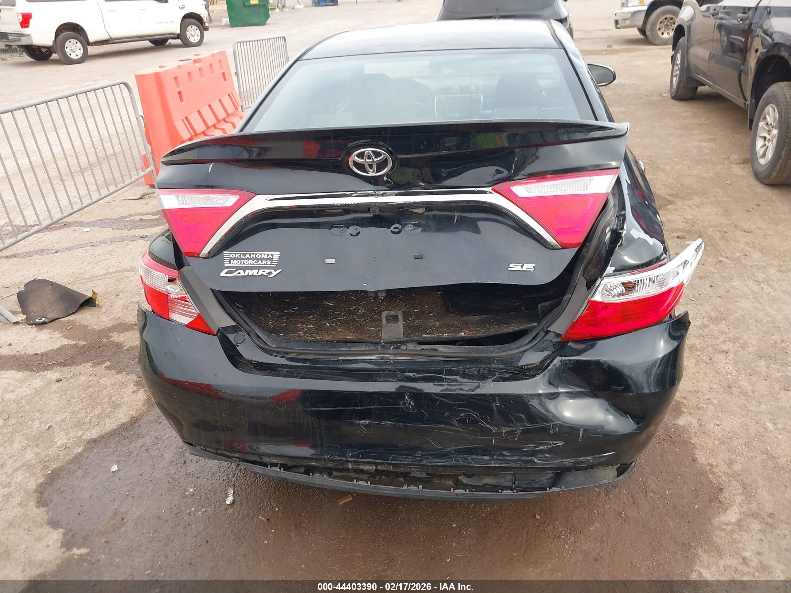 2015 Toyota Camry Se Black vin: 4T1BF1FK5FU491989