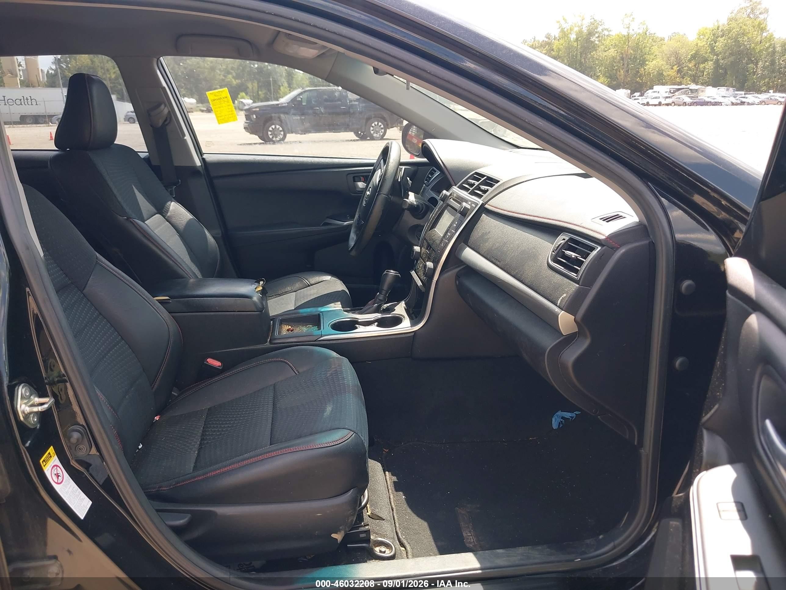 2015 Toyota Camry Se Black vin: 4T1BF1FK5FU497498