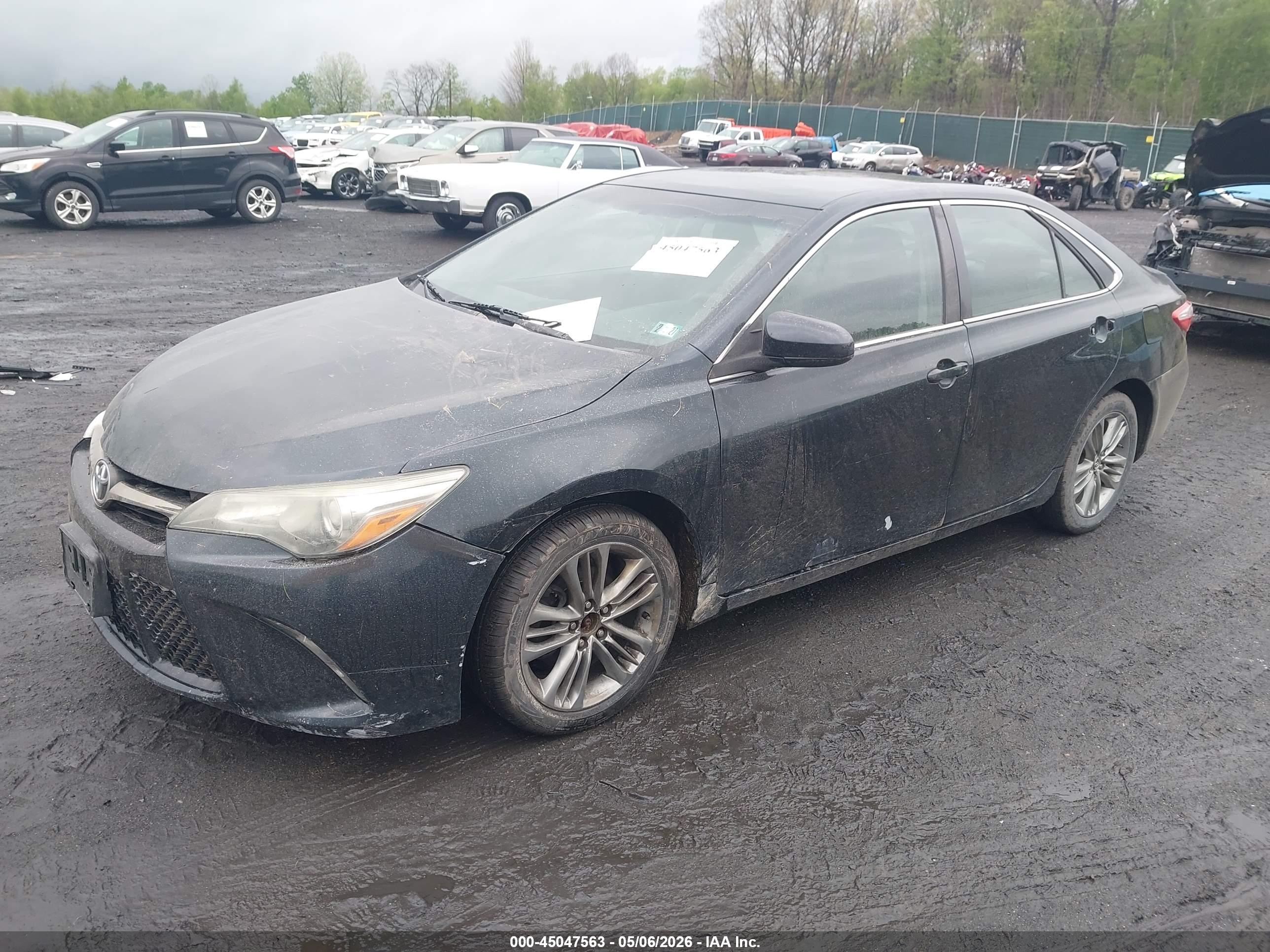2015 Toyota Camry Se Black vin: 4T1BF1FK5FU498005