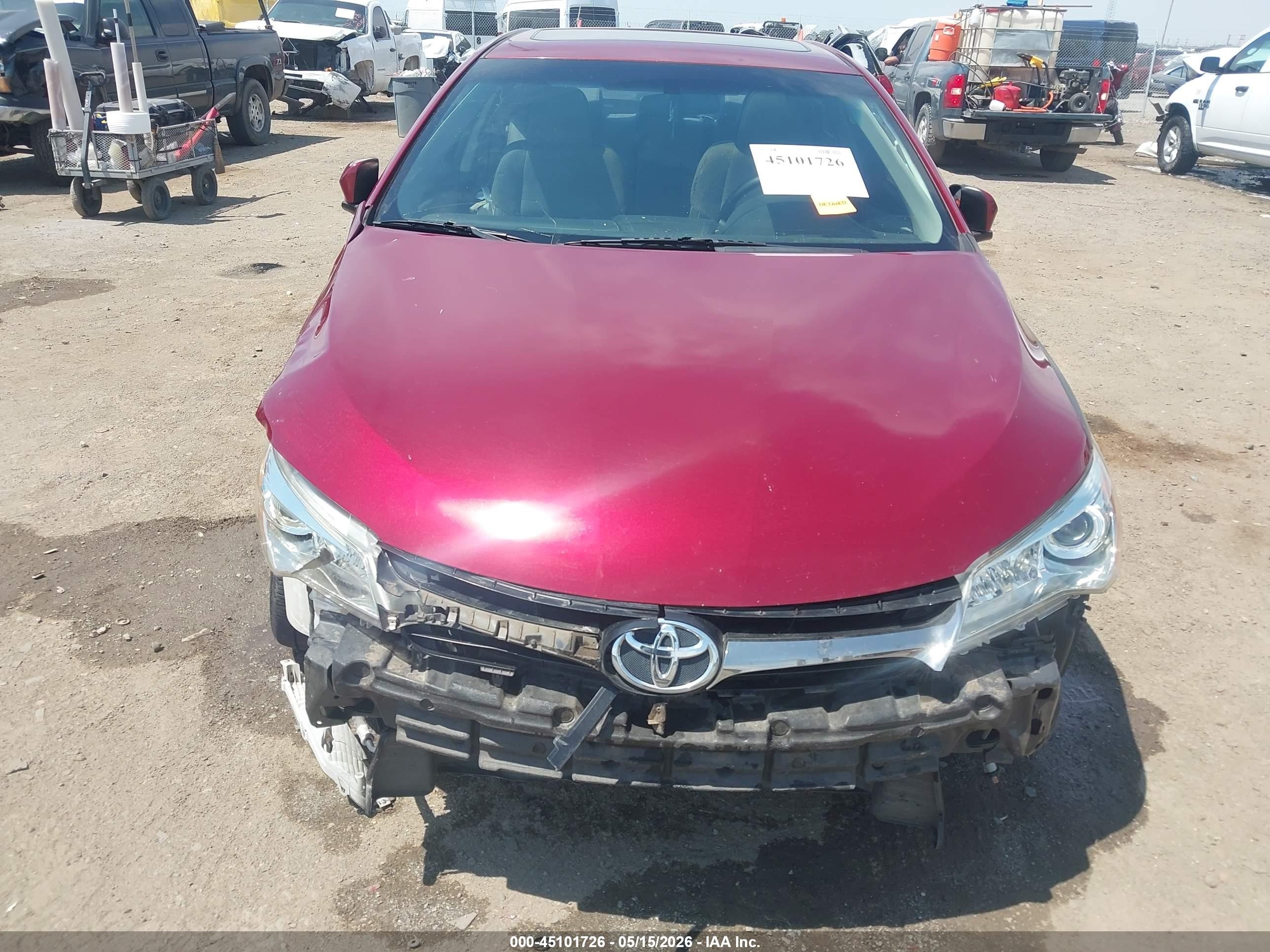 2015 Toyota Camry Se Red vin: 4T1BF1FK5FU882821