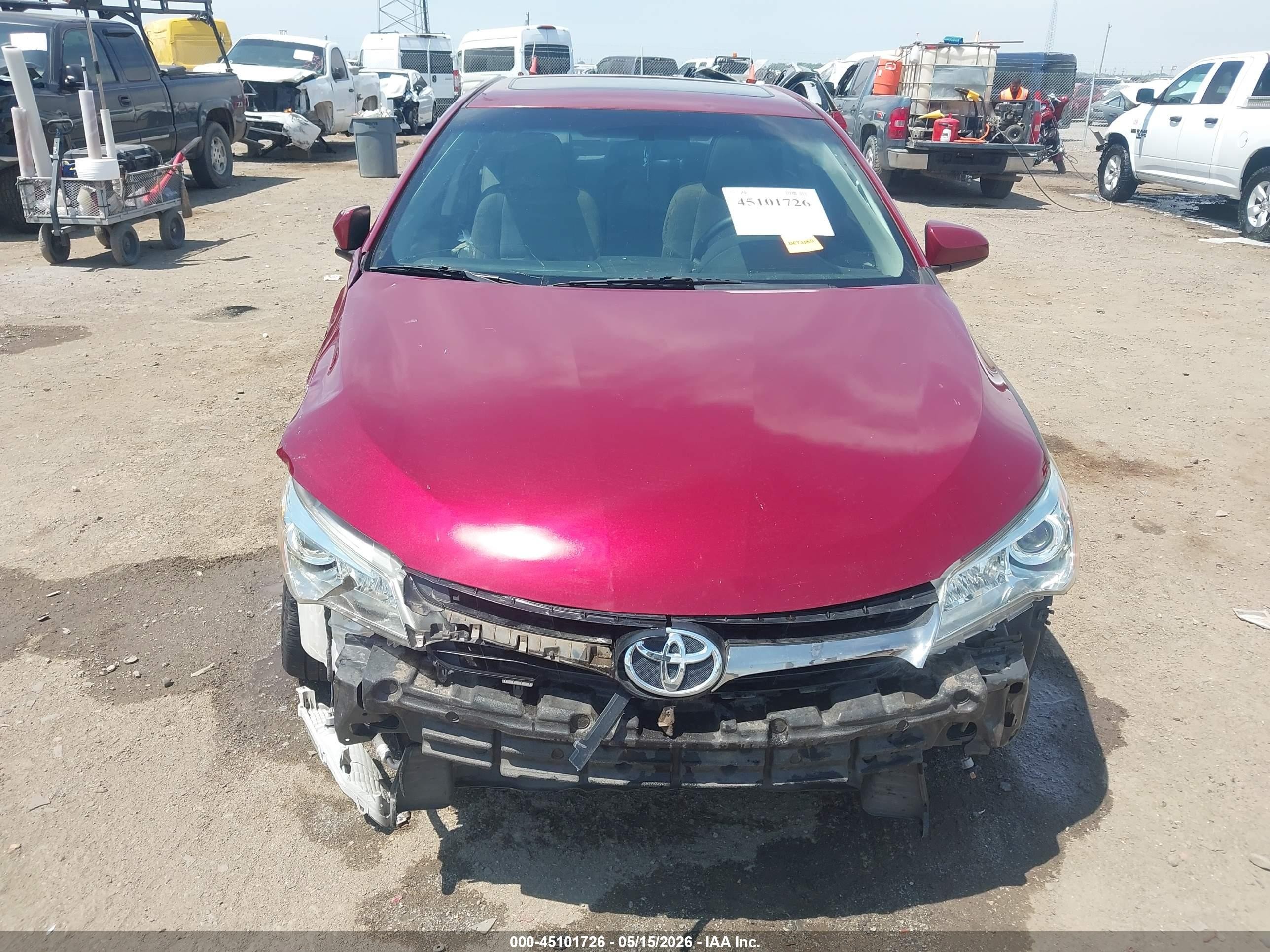 2015 Toyota Camry Se Red vin: 4T1BF1FK5FU882821