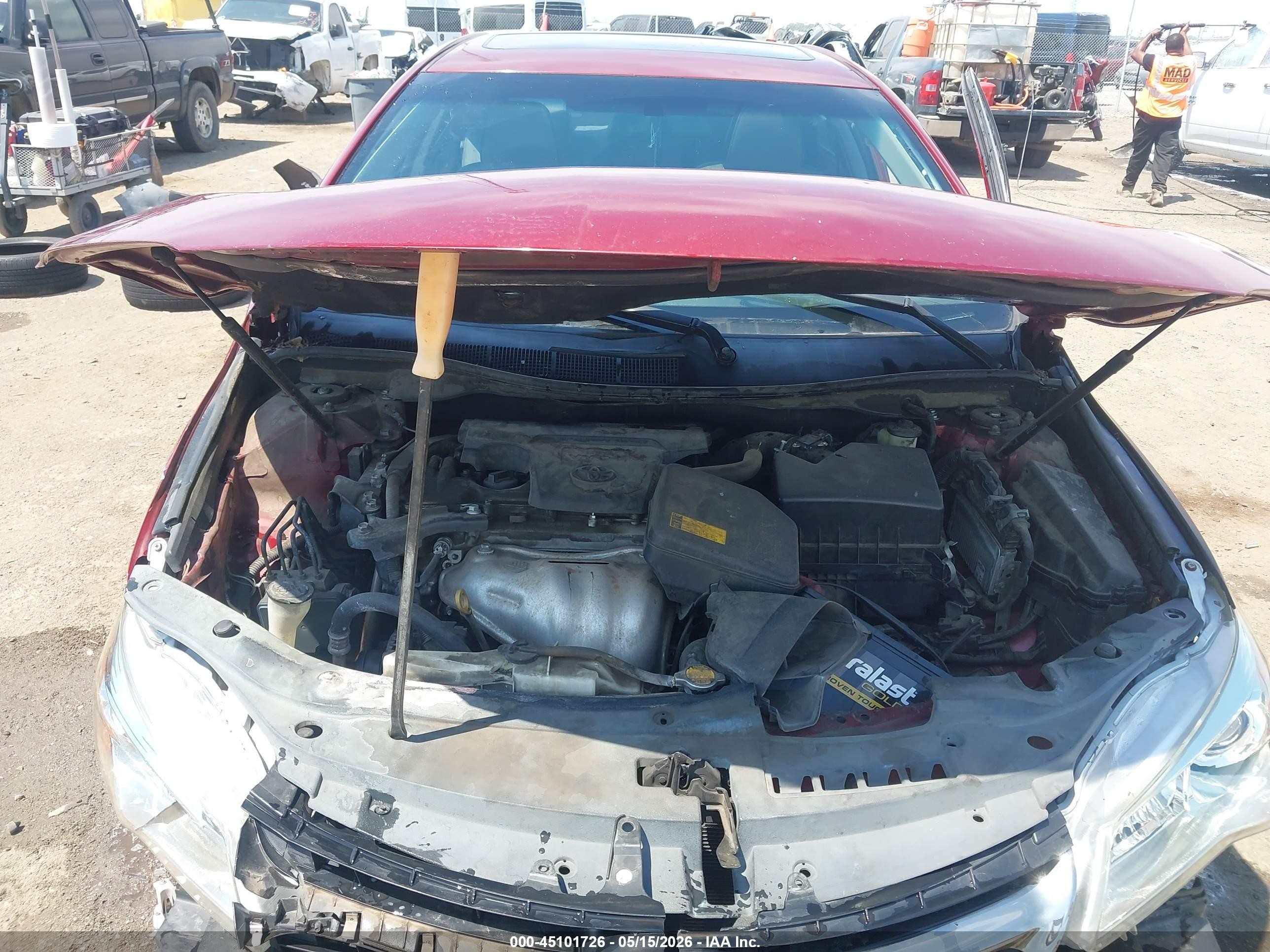 2015 Toyota Camry Se Red vin: 4T1BF1FK5FU882821