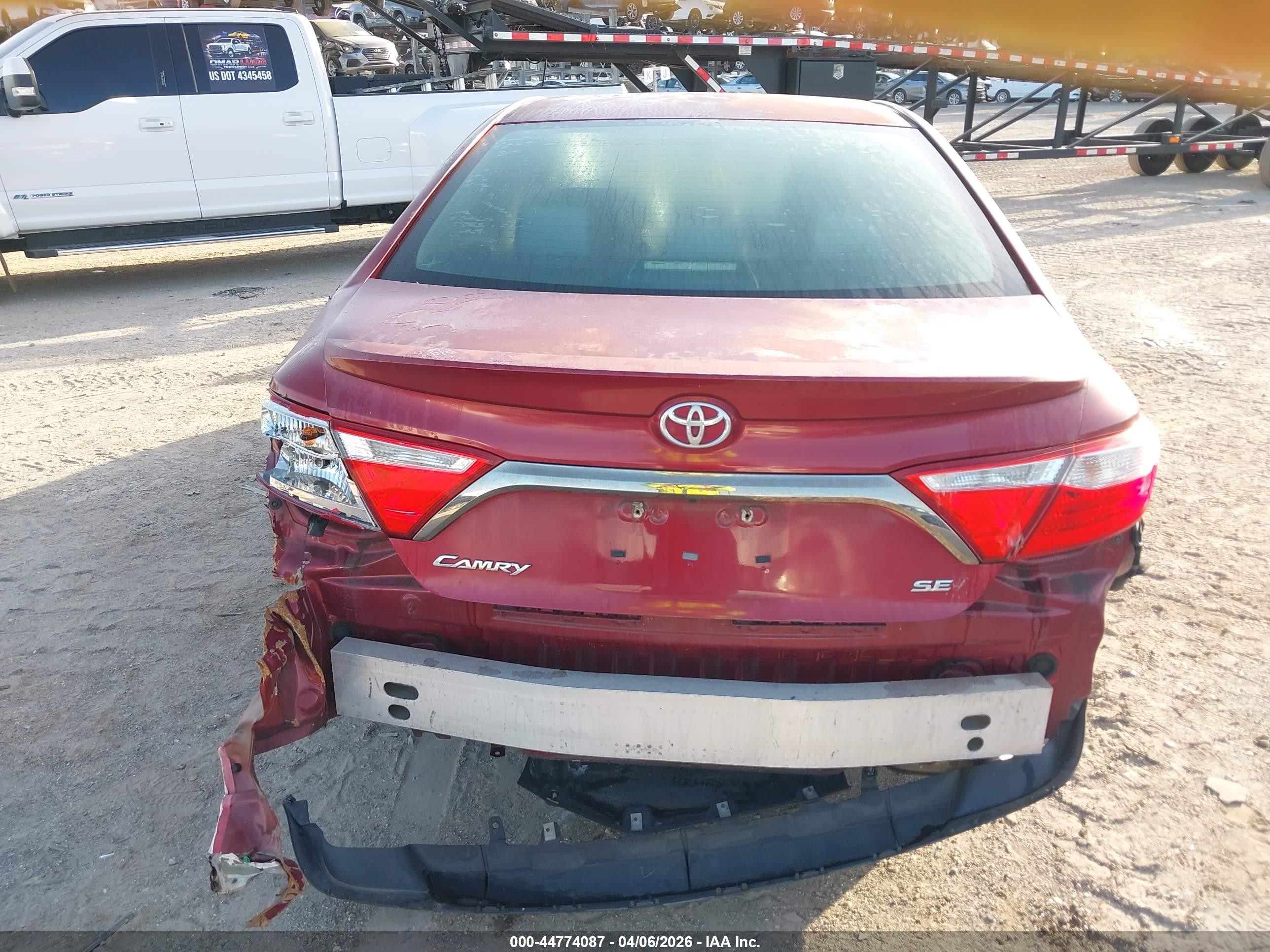 2015 Toyota Camry Se Maroon vin: 4T1BF1FK5FU887694