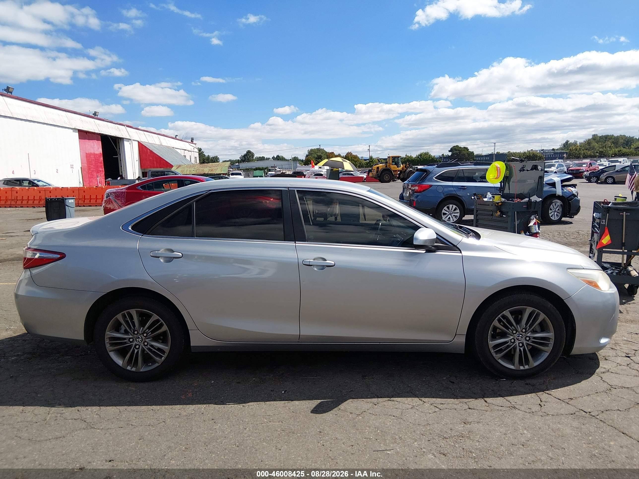 2015 Toyota Camry Se Silver vin: 4T1BF1FK5FU897626
