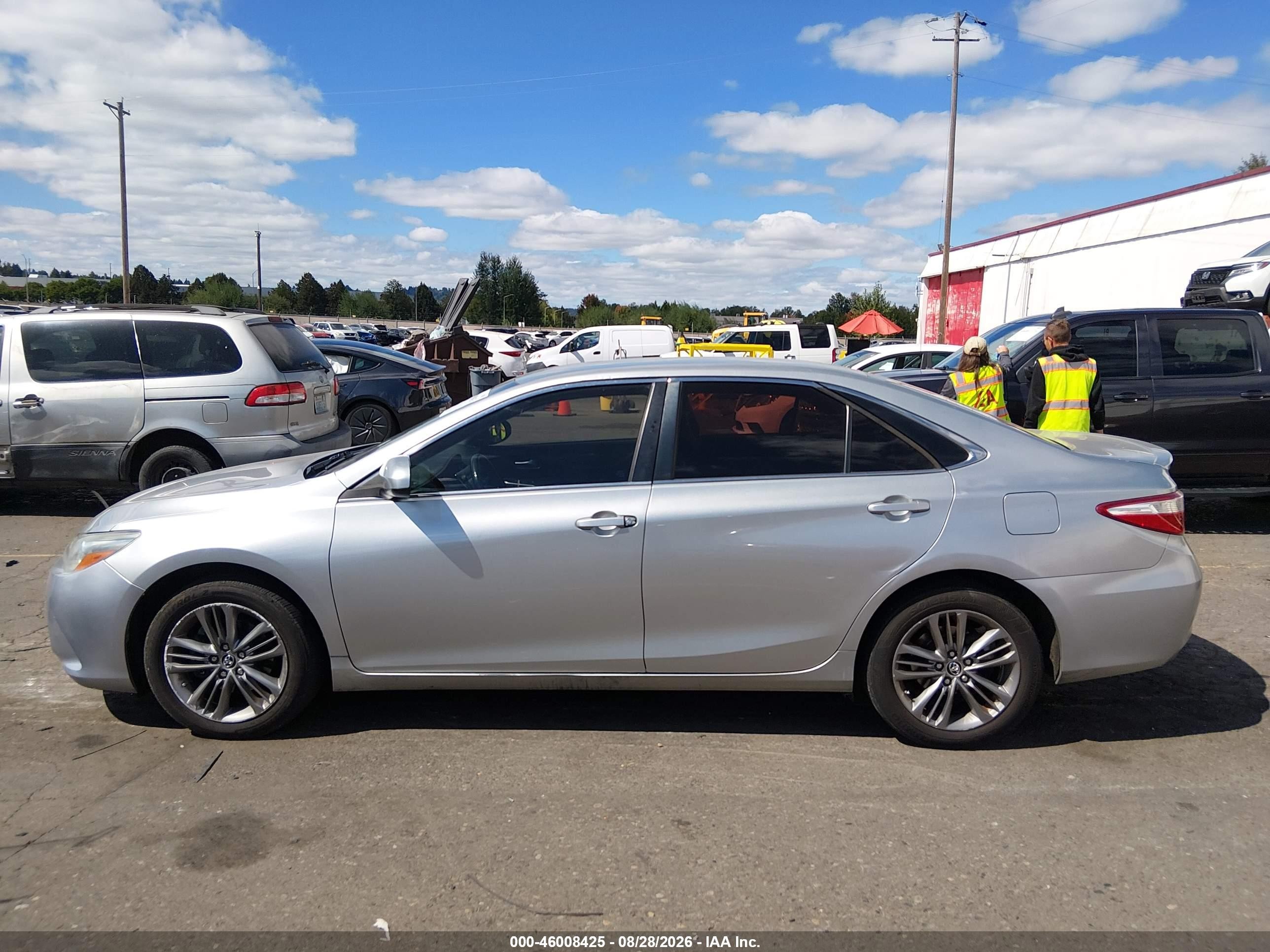2015 Toyota Camry Se Silver vin: 4T1BF1FK5FU897626