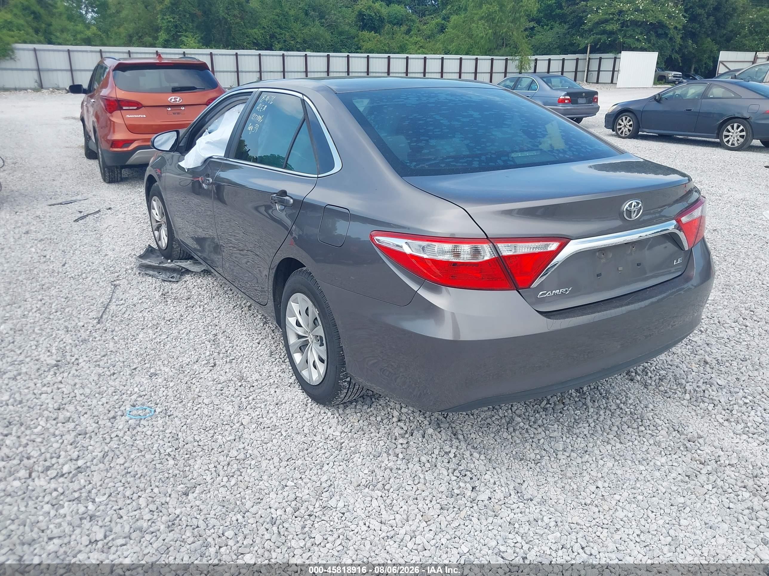 2015 Toyota Camry Le Gray vin: 4T1BF1FK5FU905207