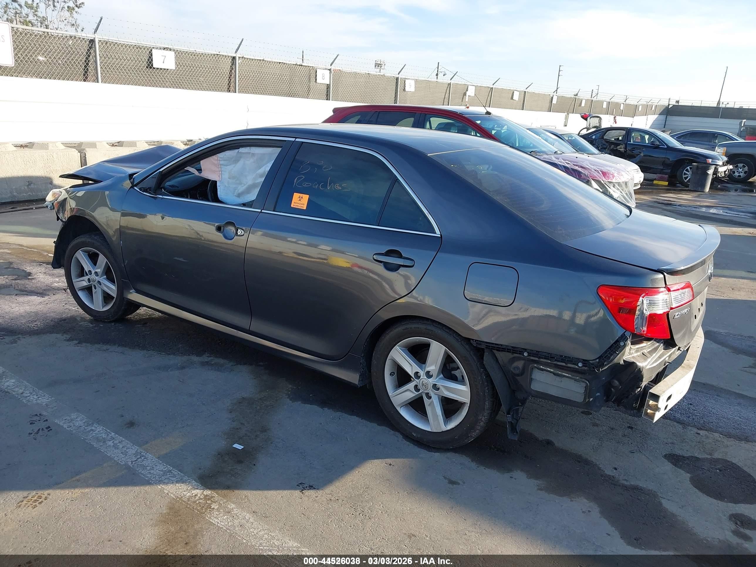 2012 Toyota Camry Se Gray vin: 4T1BF1FK6CU045913