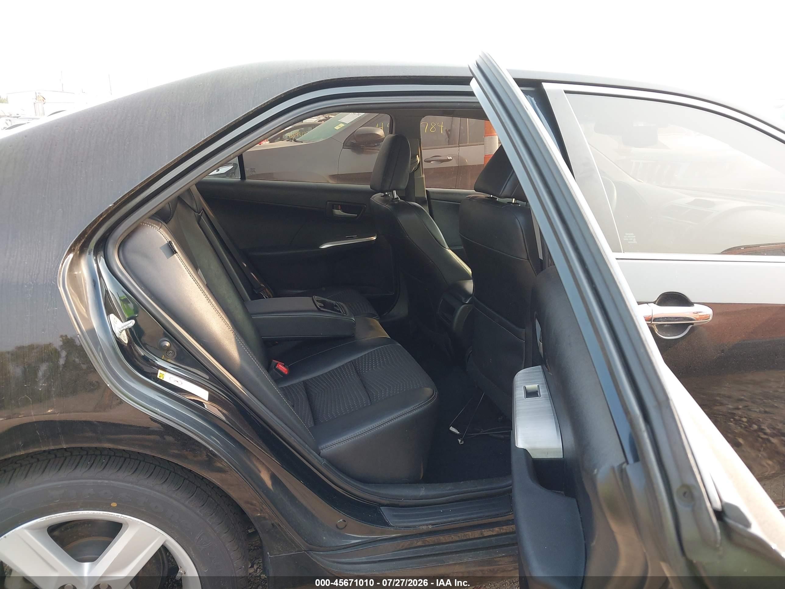 2012 Toyota Camry Se Черный vin: 4T1BF1FK6CU053655