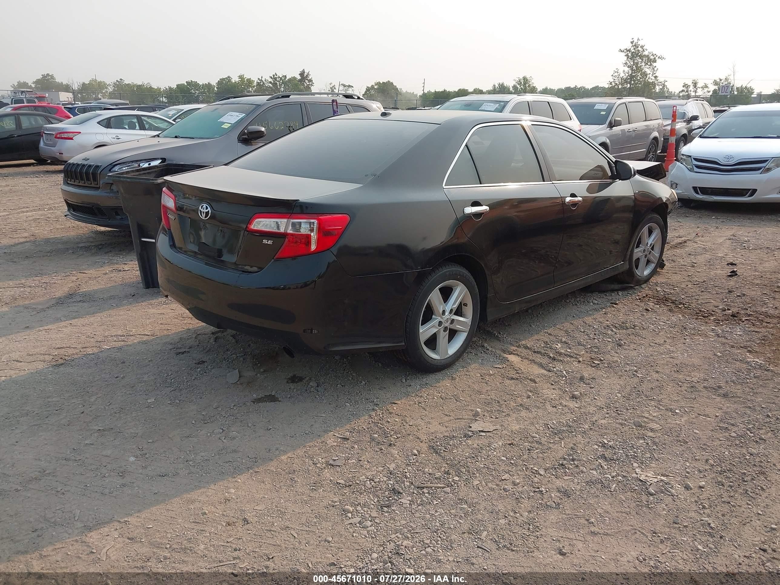 2012 Toyota Camry Se Черный vin: 4T1BF1FK6CU053655