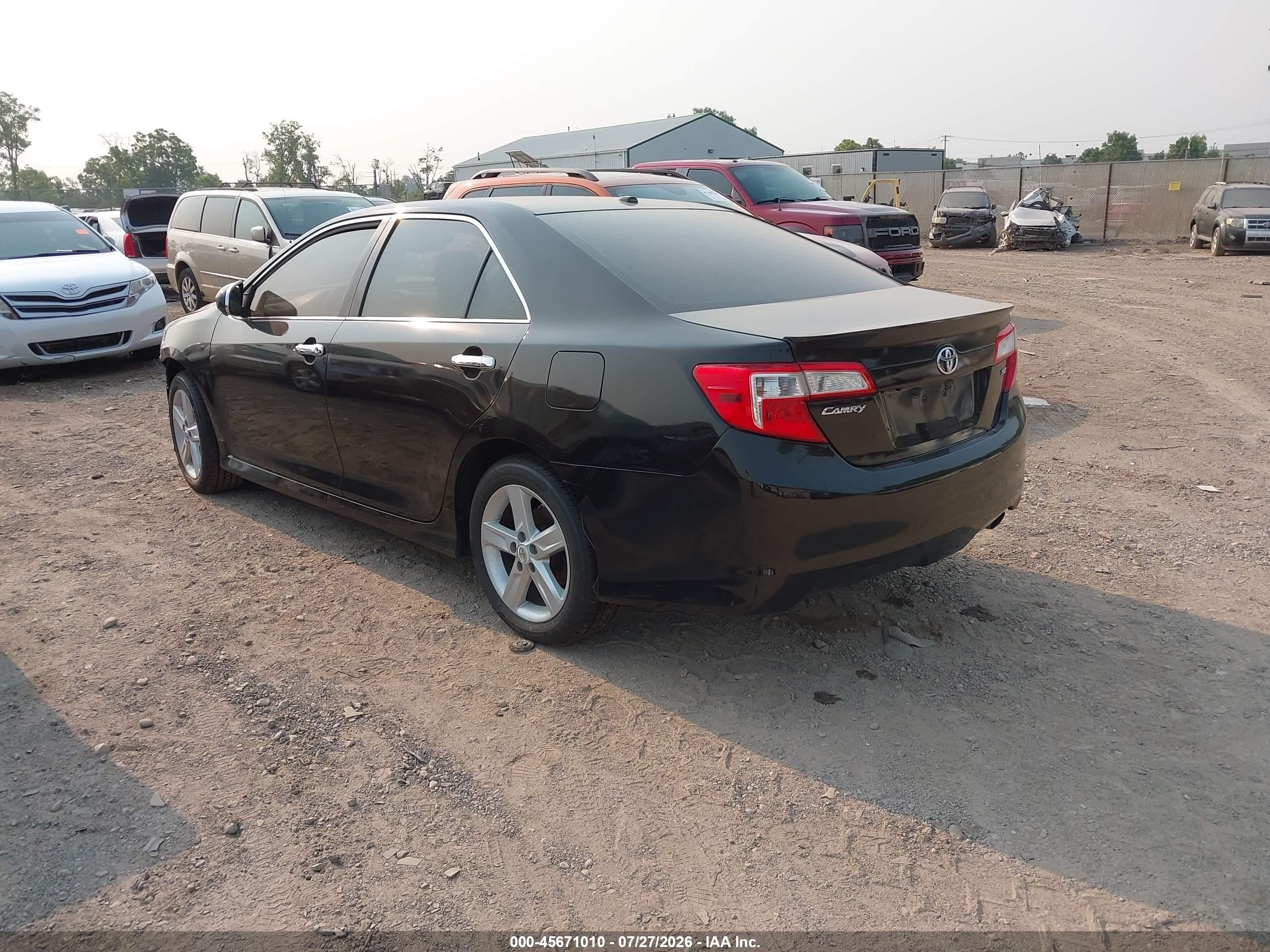 2012 Toyota Camry Se Черный vin: 4T1BF1FK6CU053655