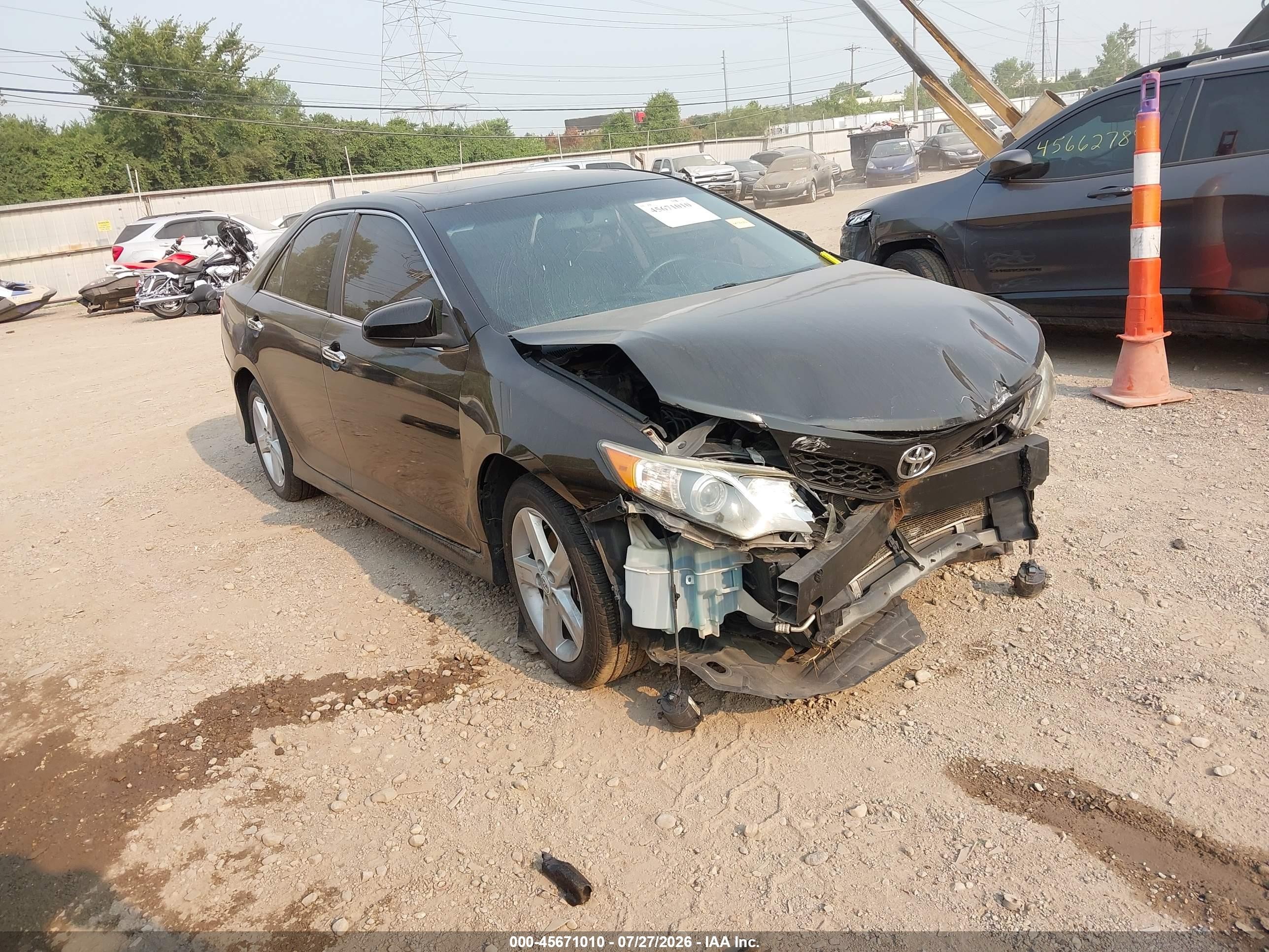 2012 Toyota Camry Se Black vin: 4T1BF1FK6CU053655