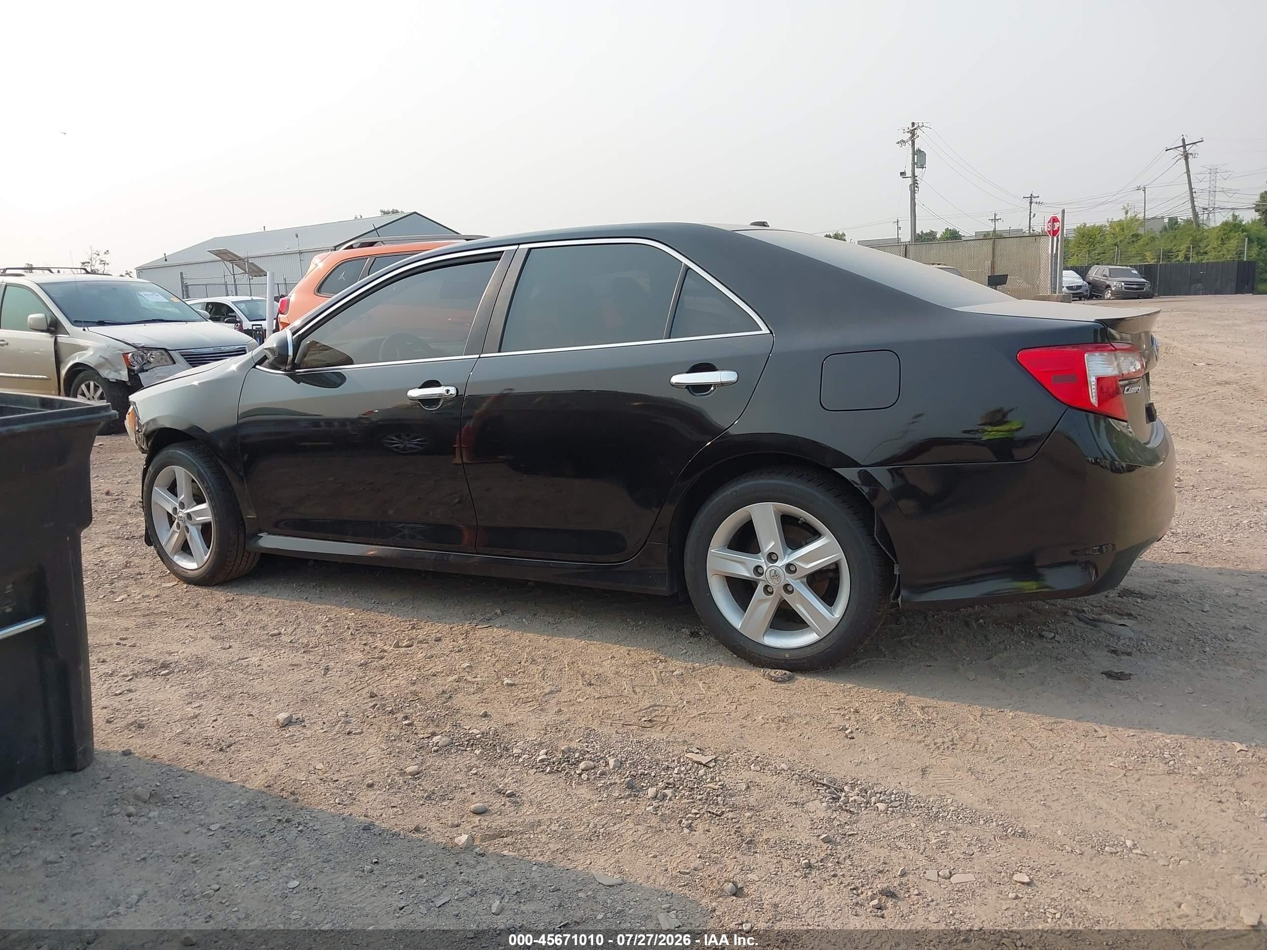 2012 Toyota Camry Se Черный vin: 4T1BF1FK6CU053655