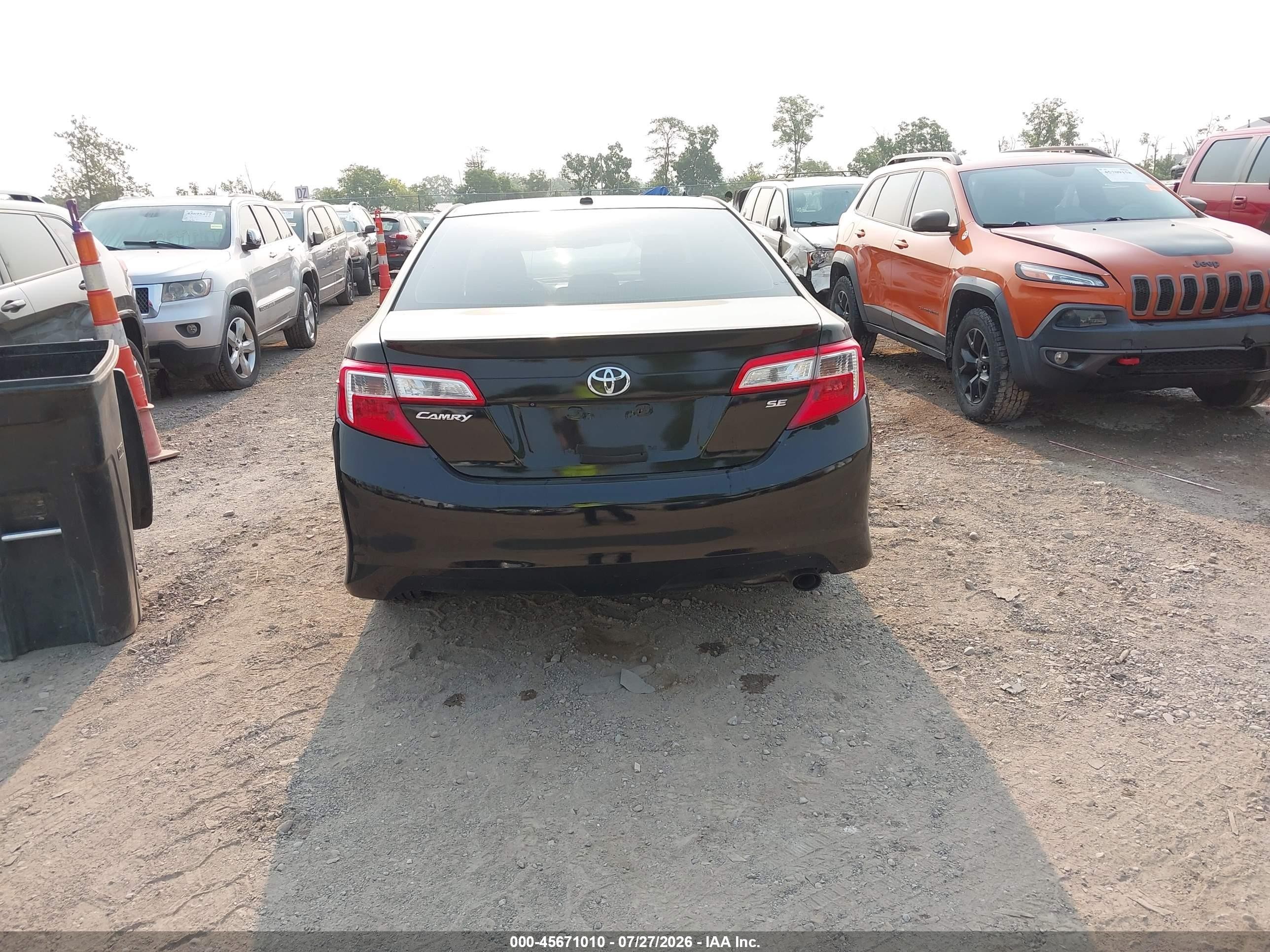 2012 Toyota Camry Se Черный vin: 4T1BF1FK6CU053655