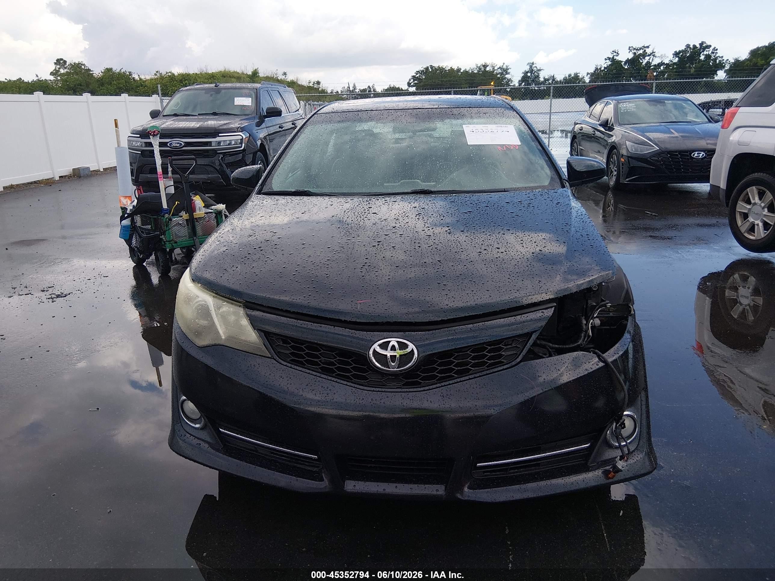 2012 Toyota Camry Se Black vin: 4T1BF1FK6CU082962