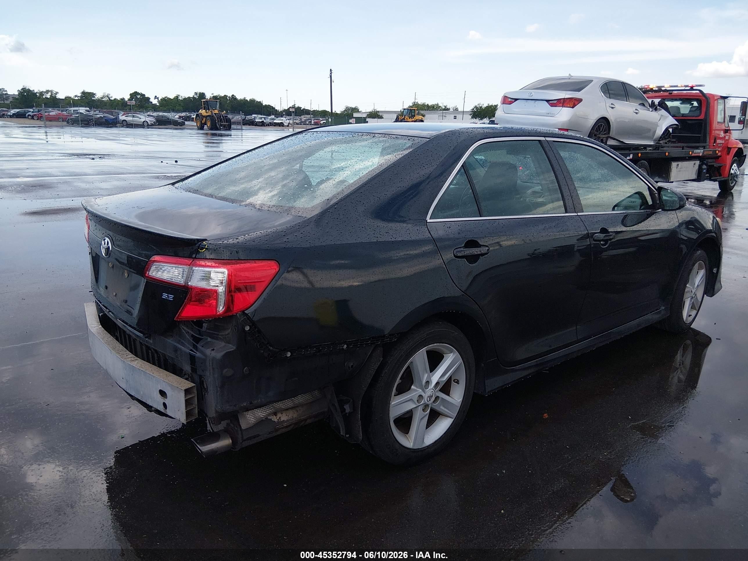 2012 Toyota Camry Se Black vin: 4T1BF1FK6CU082962