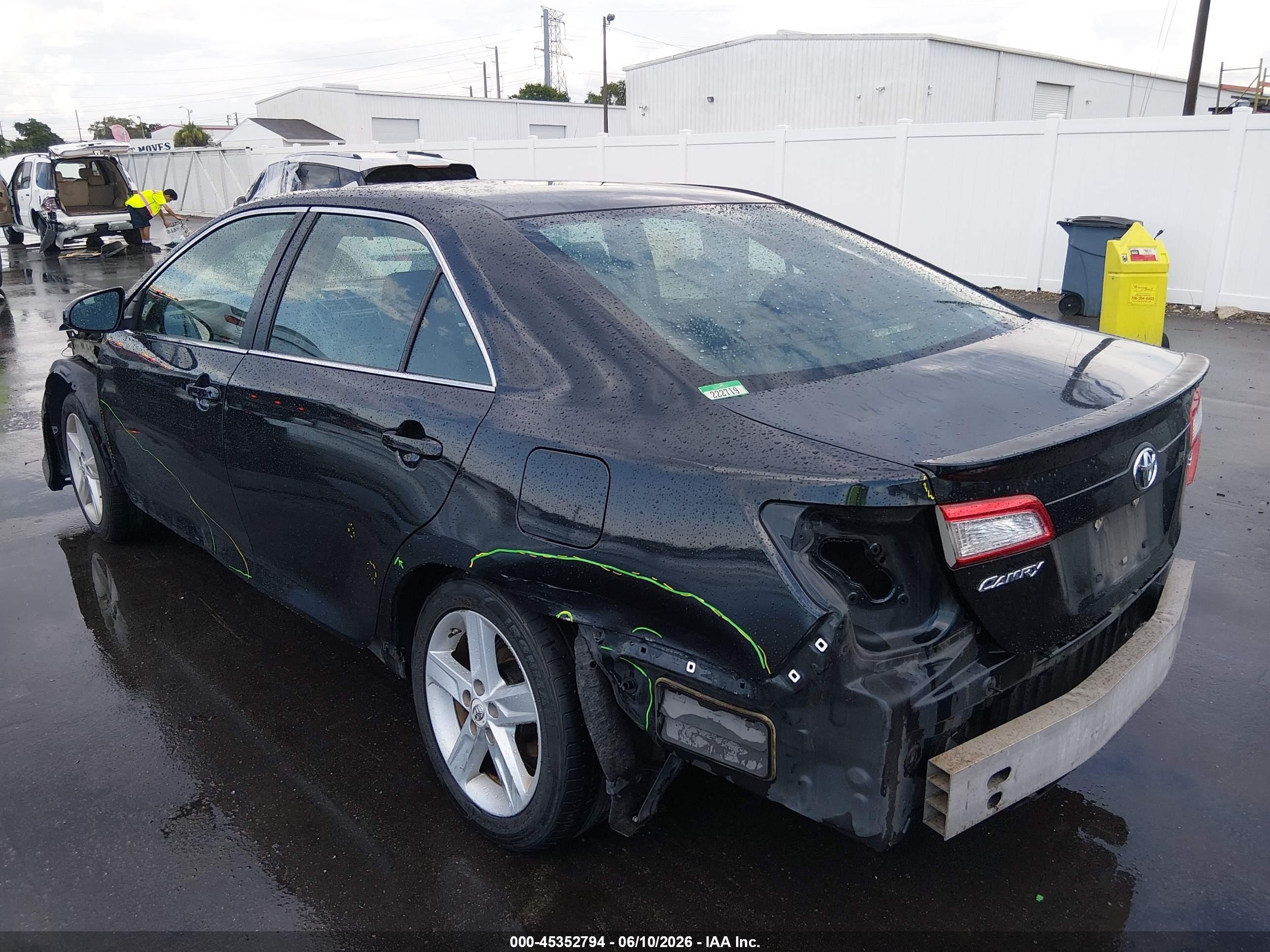 2012 Toyota Camry Se Black vin: 4T1BF1FK6CU082962