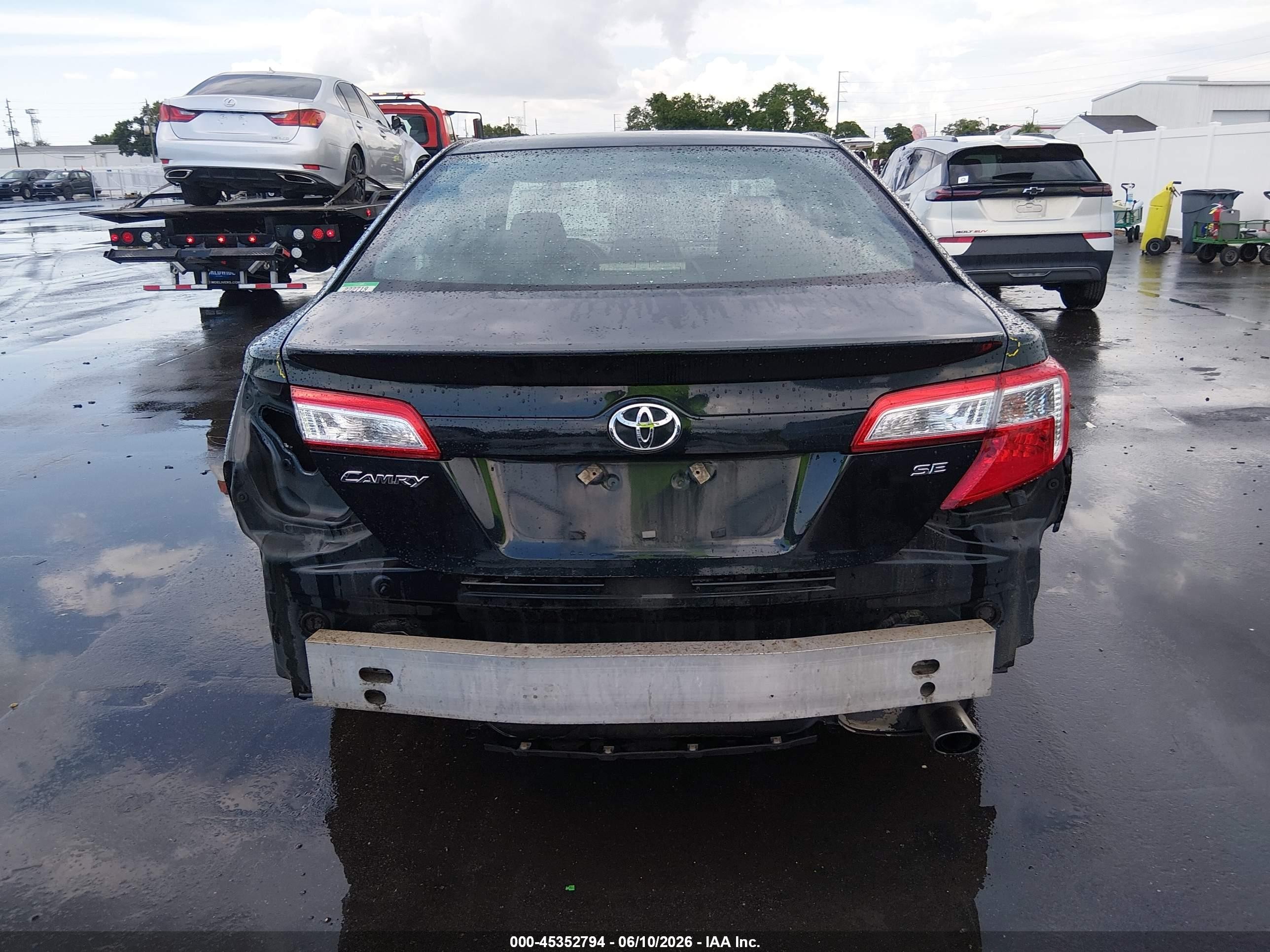 2012 Toyota Camry Se Black vin: 4T1BF1FK6CU082962